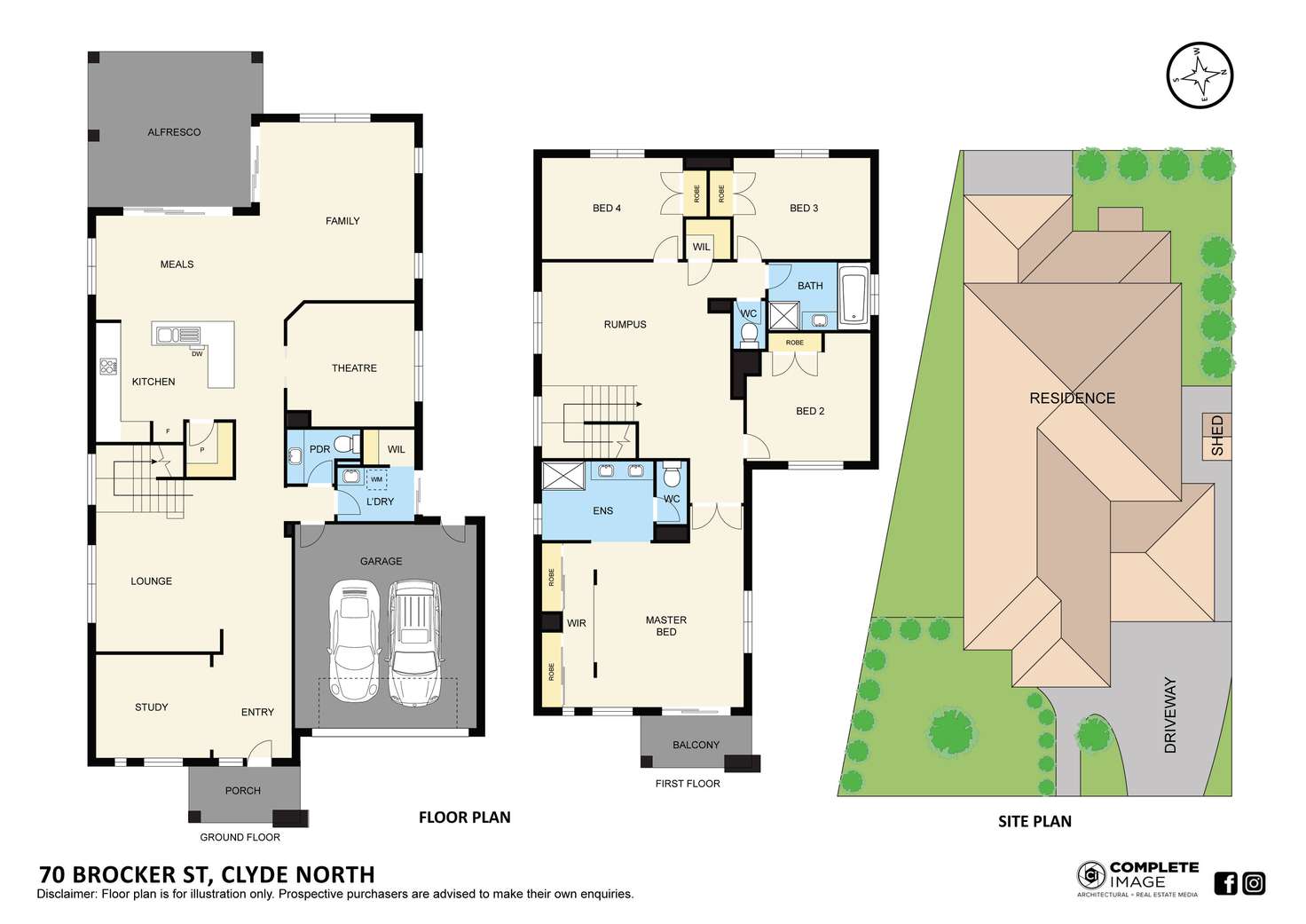 Floorplan of Homely house listing, 70 Brocker Street, Clyde North VIC 3978