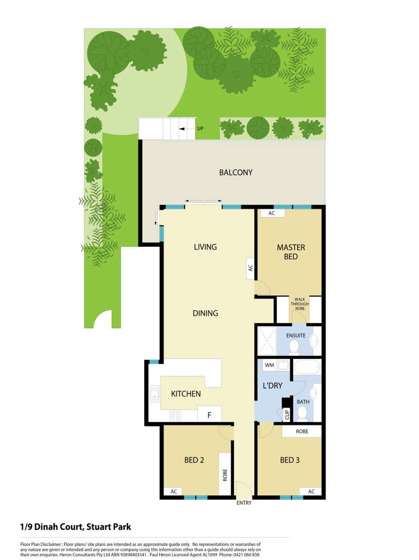 Floorplan of Homely apartment listing, 1/9 Dinah Court, Stuart Park NT 820