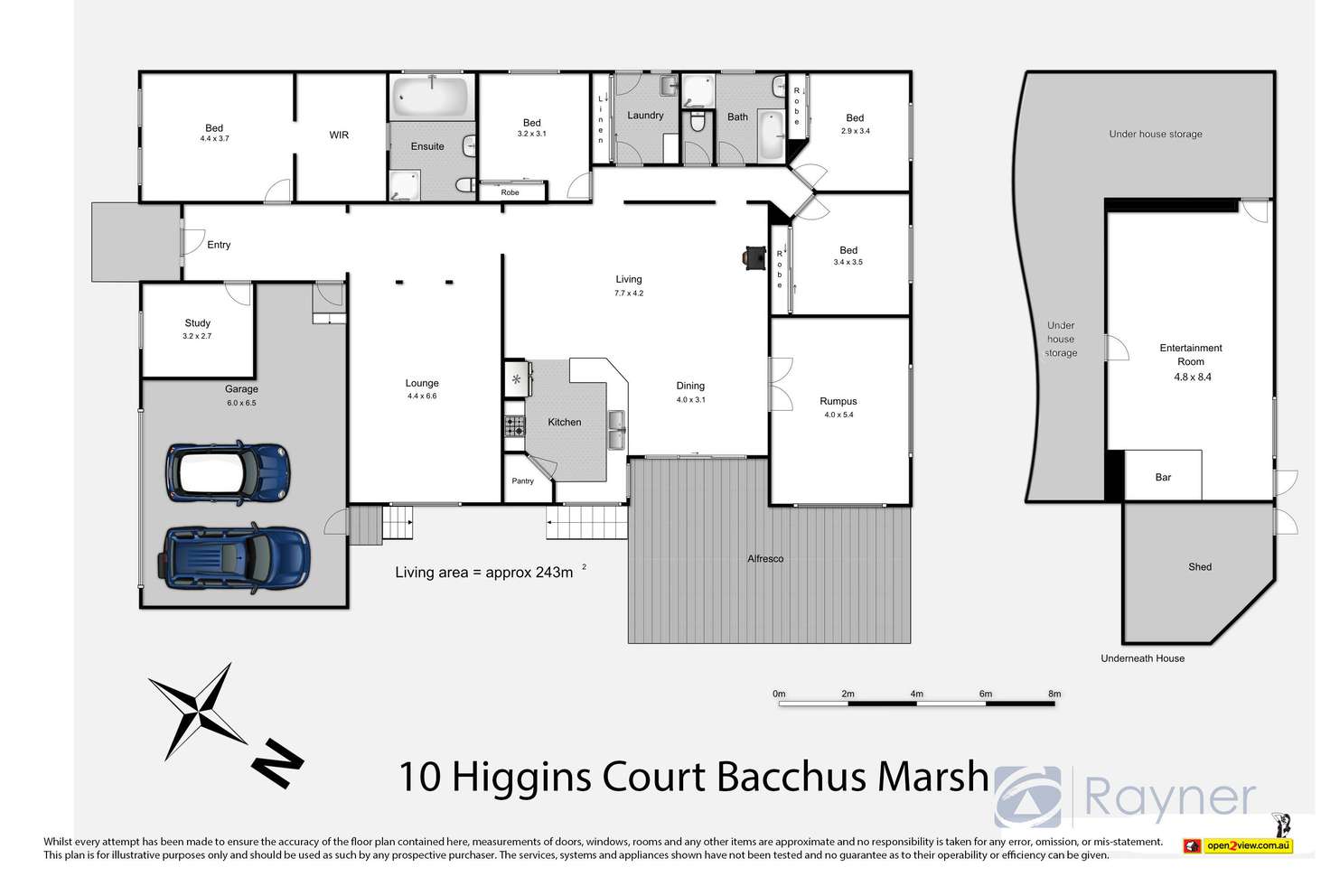 Floorplan of Homely house listing, 10 Higgins Court, Bacchus Marsh VIC 3340