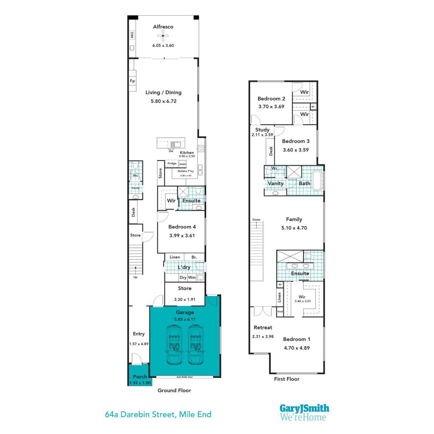 Floorplan of Homely house listing, 64A Darebin Street, Mile End SA 5031