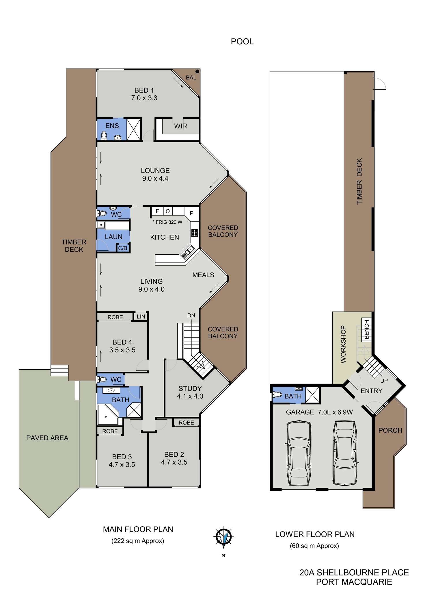 Floorplan of Homely house listing, 20a Shelbourne Place, Port Macquarie NSW 2444