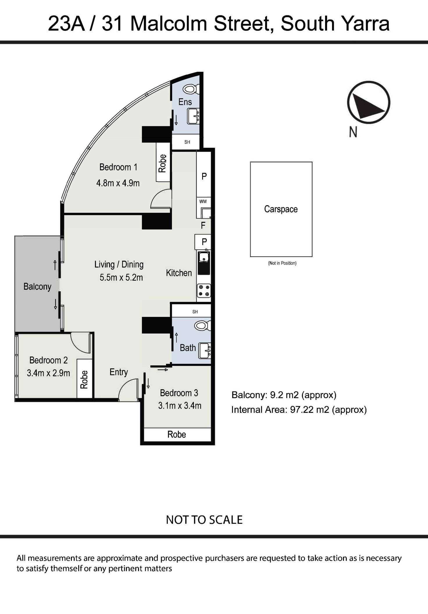 Floorplan of Homely apartment listing, 23A/31 Malcolm Street, South Yarra VIC 3141