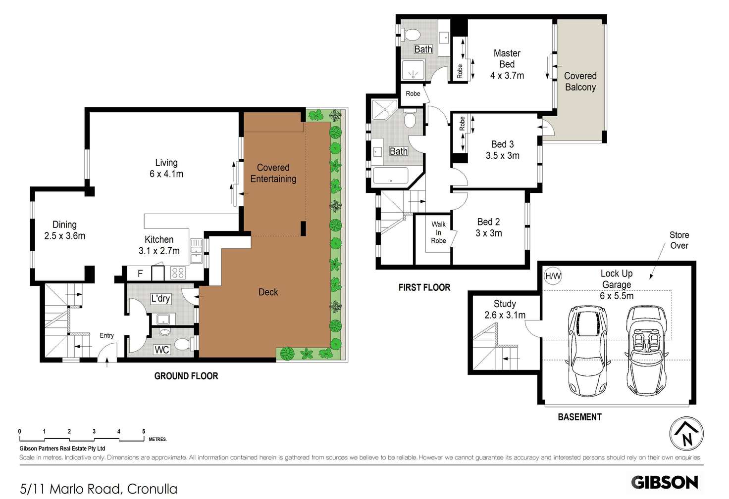 Floorplan of Homely townhouse listing, 5/11-13 Marlo Road, Cronulla NSW 2230