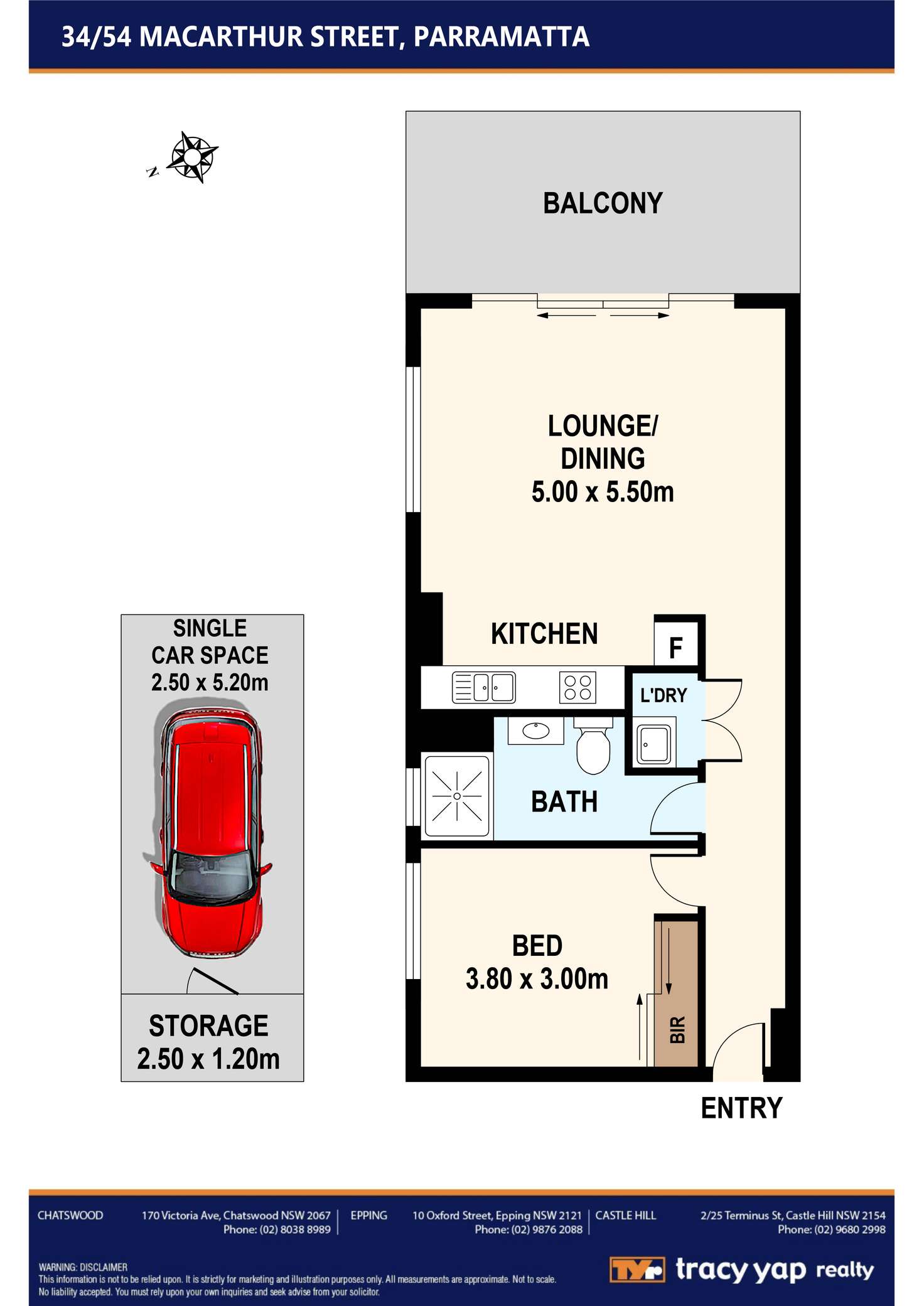 Floorplan of Homely apartment listing, 34/54-58 MacArthur Street, Parramatta NSW 2150