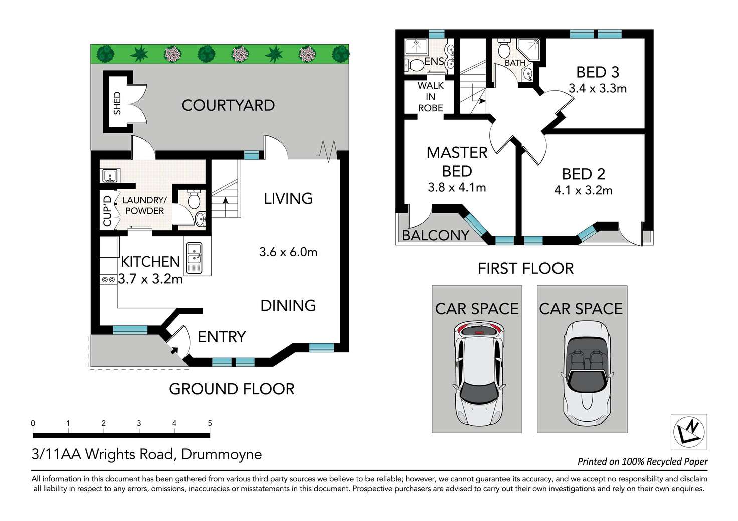 Floorplan of Homely townhouse listing, 3/11AA Wrights Road, Drummoyne NSW 2047