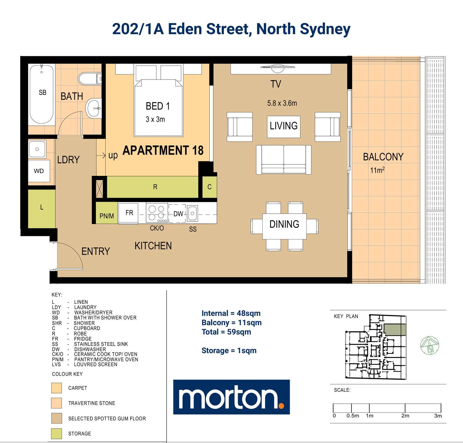 Floorplan of Homely apartment listing, 202/1A Eden Street, North Sydney NSW 2060