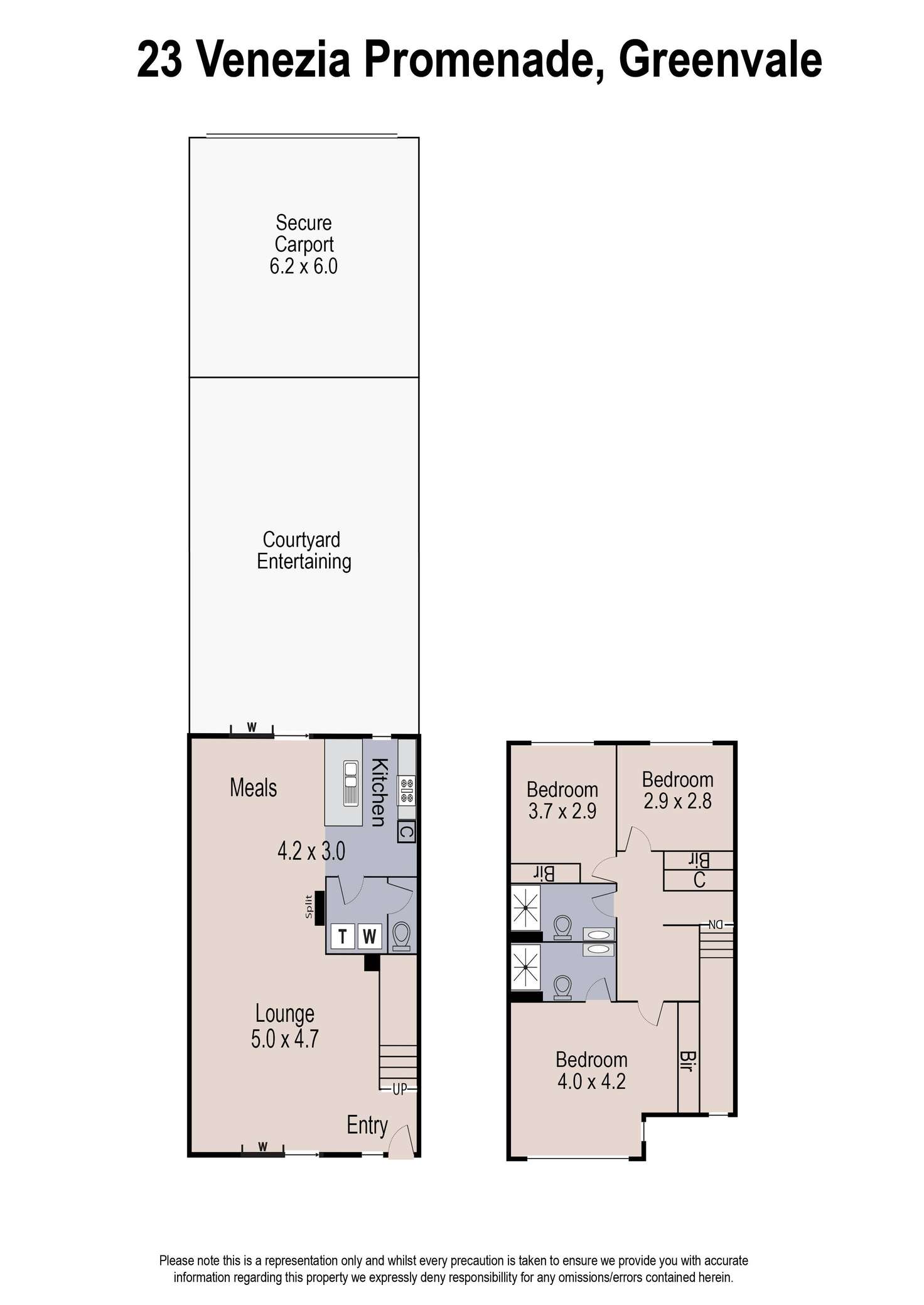 Floorplan of Homely house listing, 23 Venezia Promenade, Greenvale VIC 3059