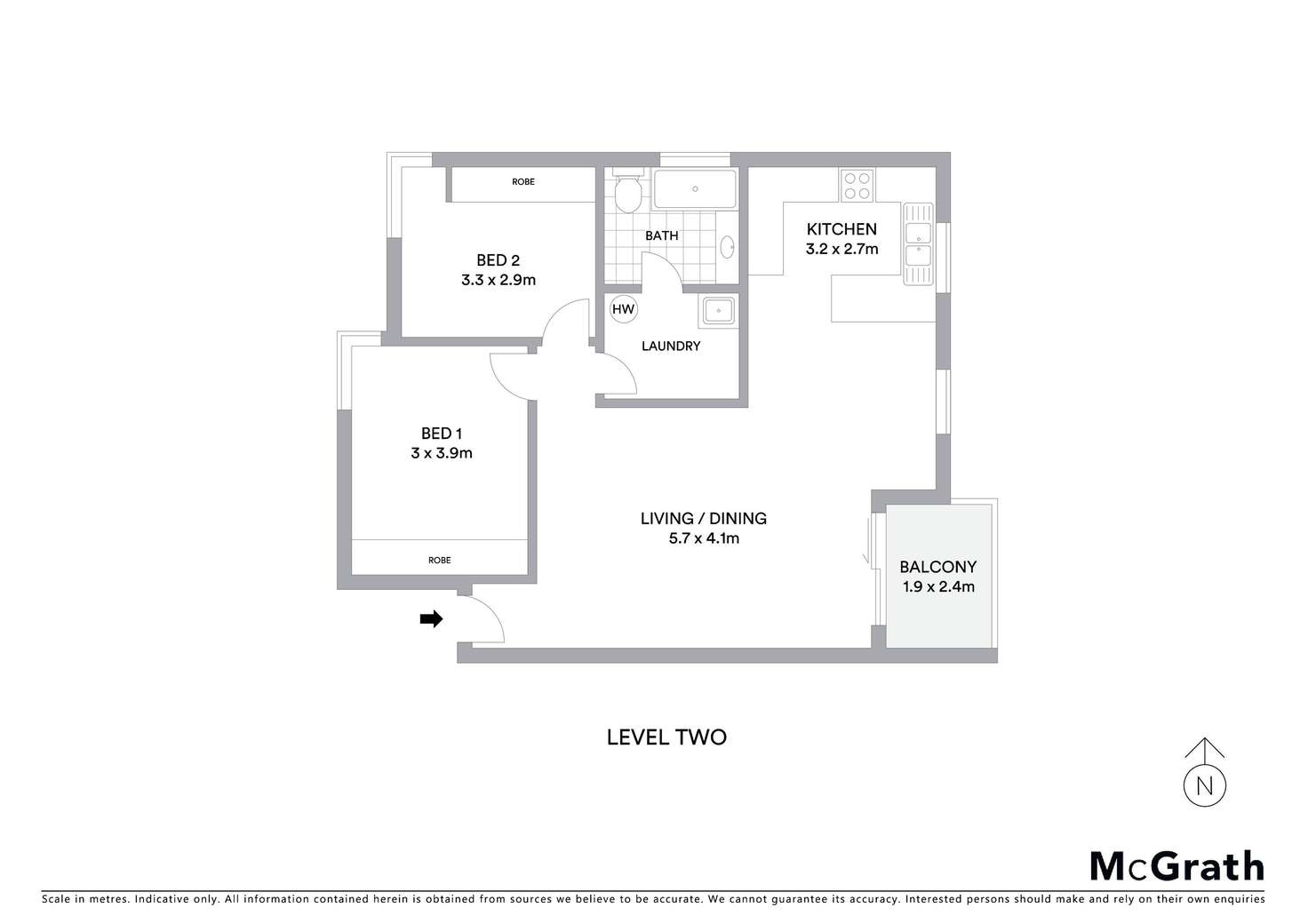 Floorplan of Homely apartment listing, 37A/52 Forbes Street, Turner ACT 2612
