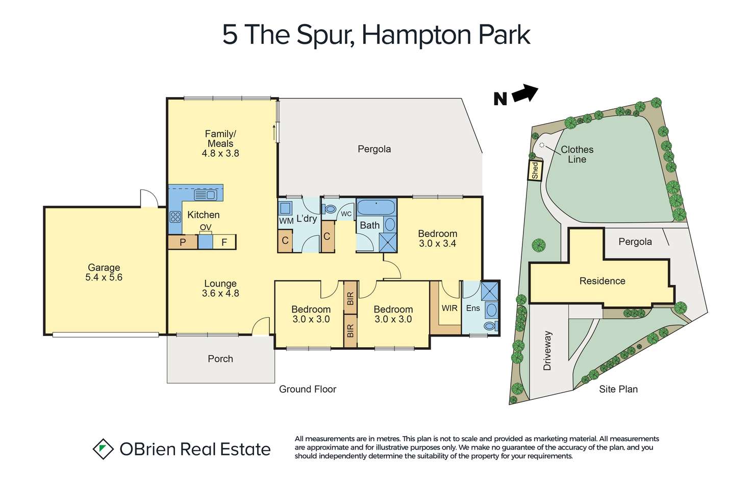 Floorplan of Homely house listing, 5 The Spur, Hampton Park VIC 3976