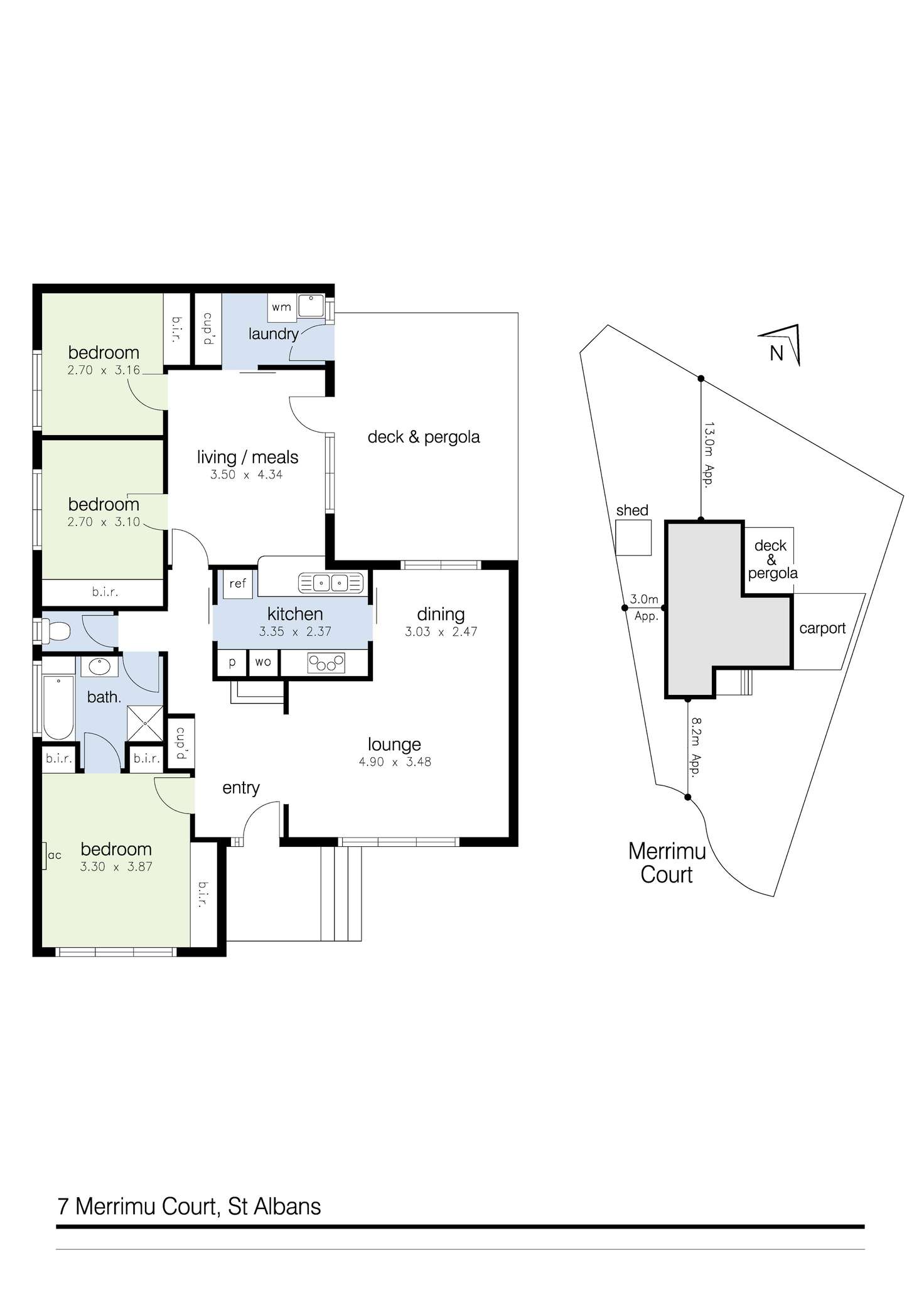 Floorplan of Homely house listing, 7 Merrimu Court, St Albans VIC 3021