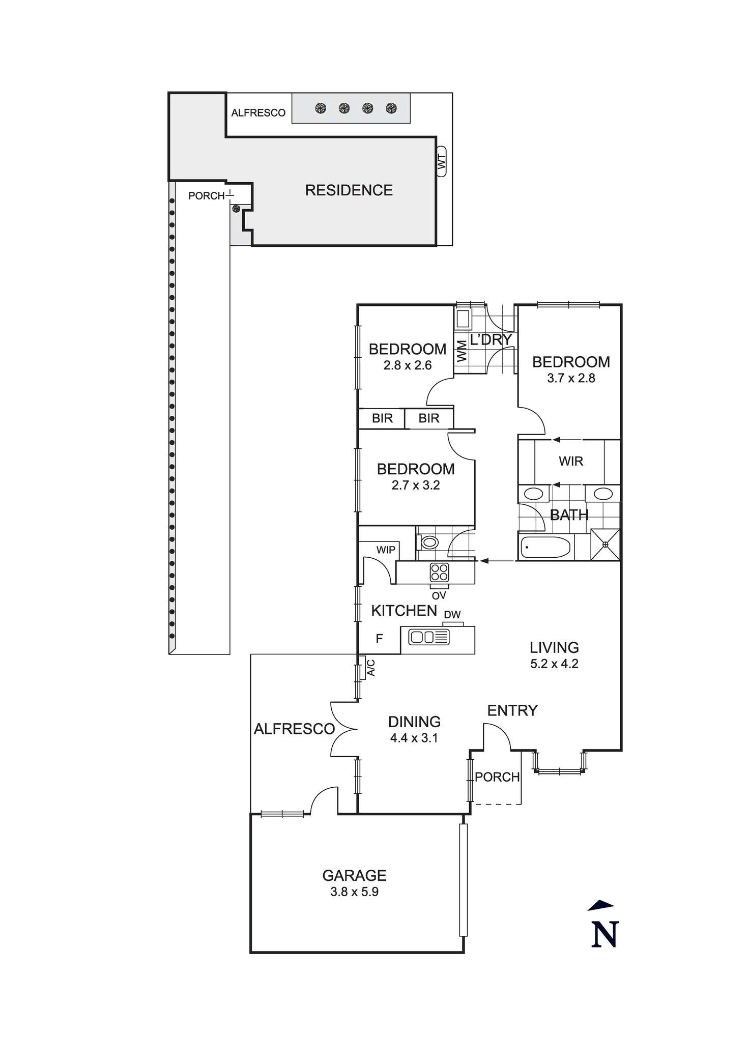 Floorplan of Homely unit listing, 3/20 Black Street, Westmeadows VIC 3049