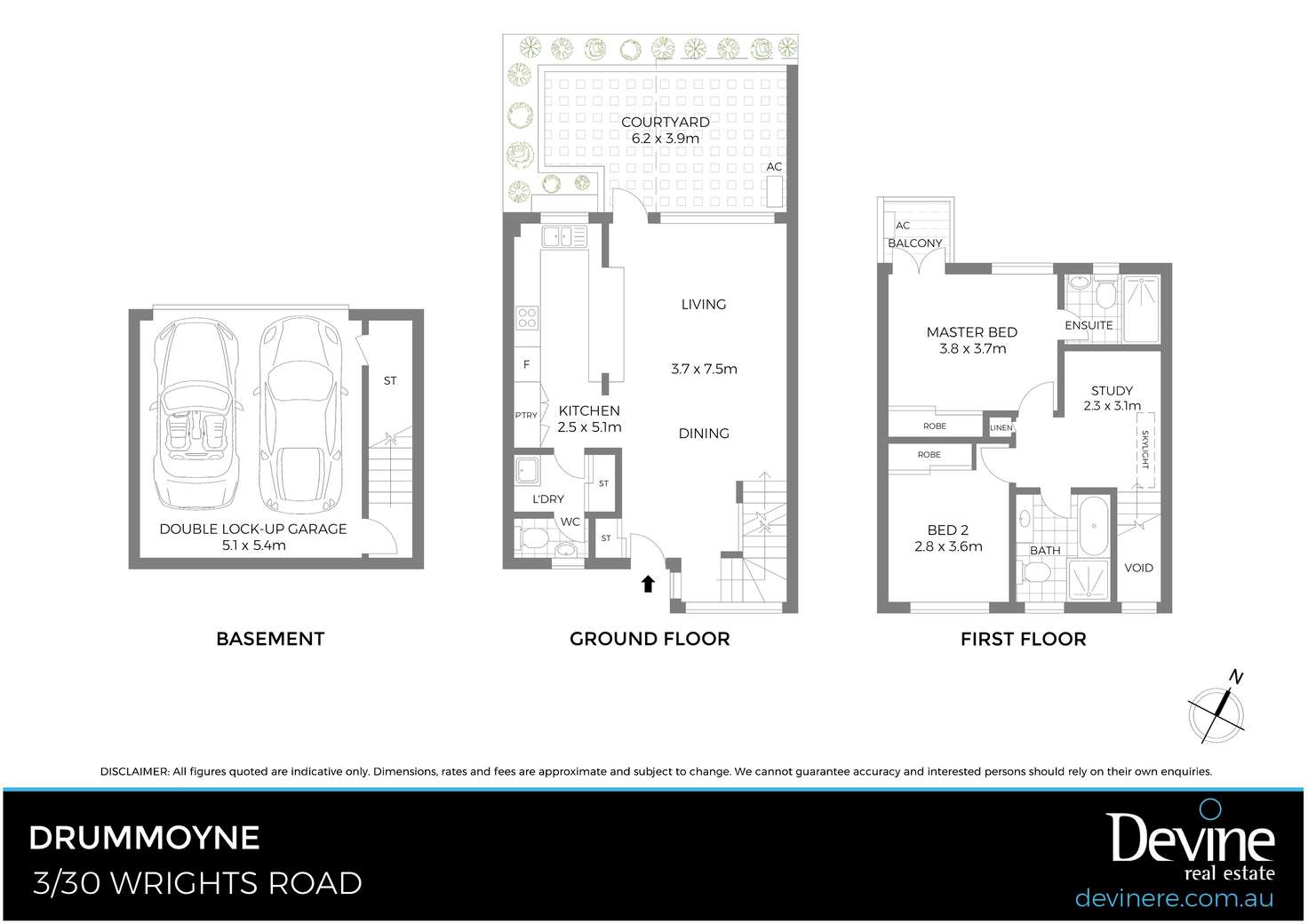 Floorplan of Homely townhouse listing, 3/30 Wrights Road, Drummoyne NSW 2047