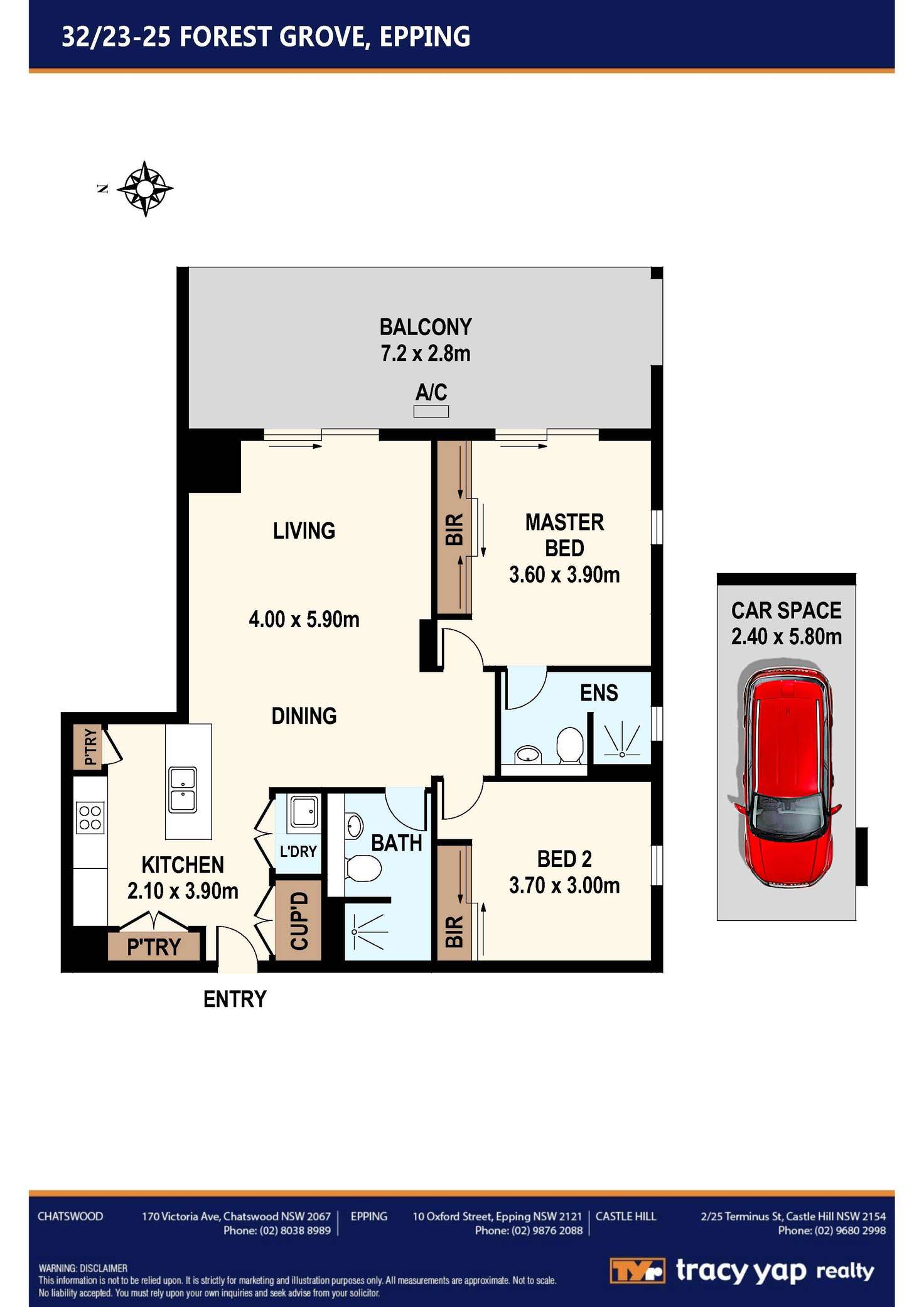 Floorplan of Homely apartment listing, 32/23-25 Forest Grove, Epping NSW 2121