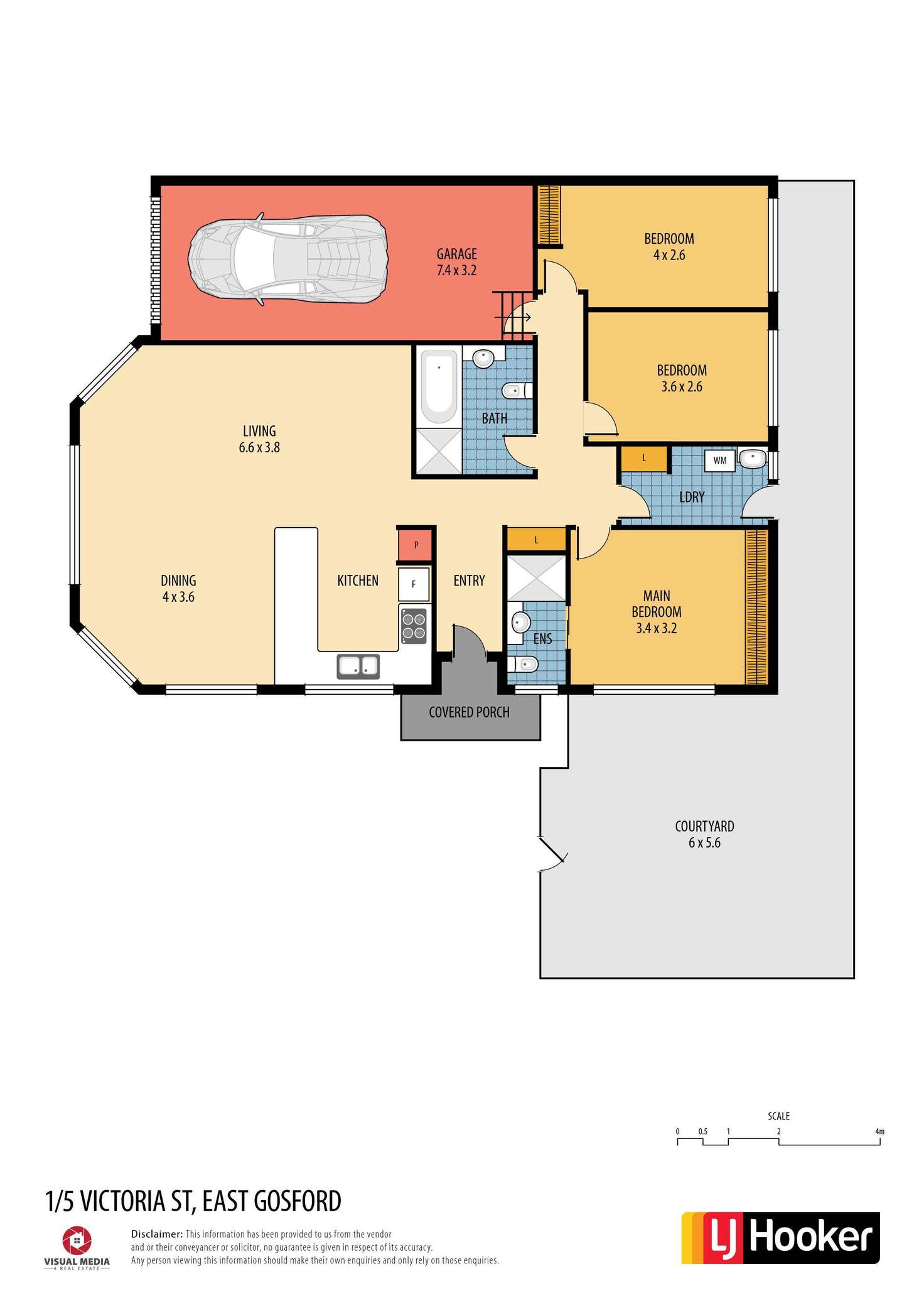 Floorplan of Homely villa listing, 1/5 Victoria Street, East Gosford NSW 2250