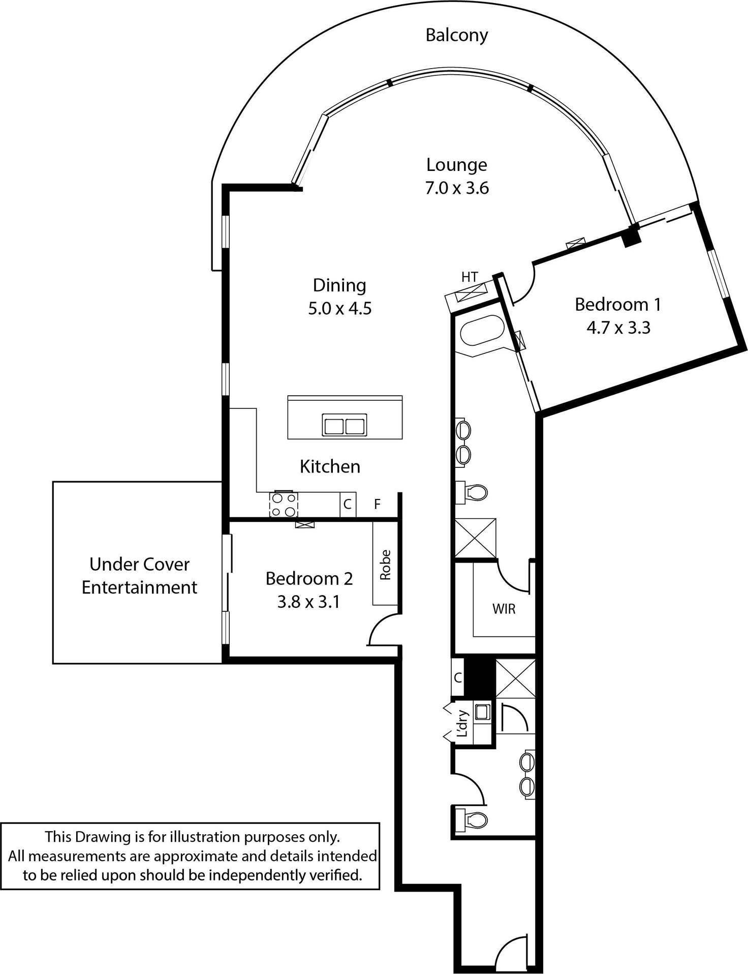 Floorplan of Homely apartment listing, 212/19 Holdfast Promenade, Glenelg SA 5045