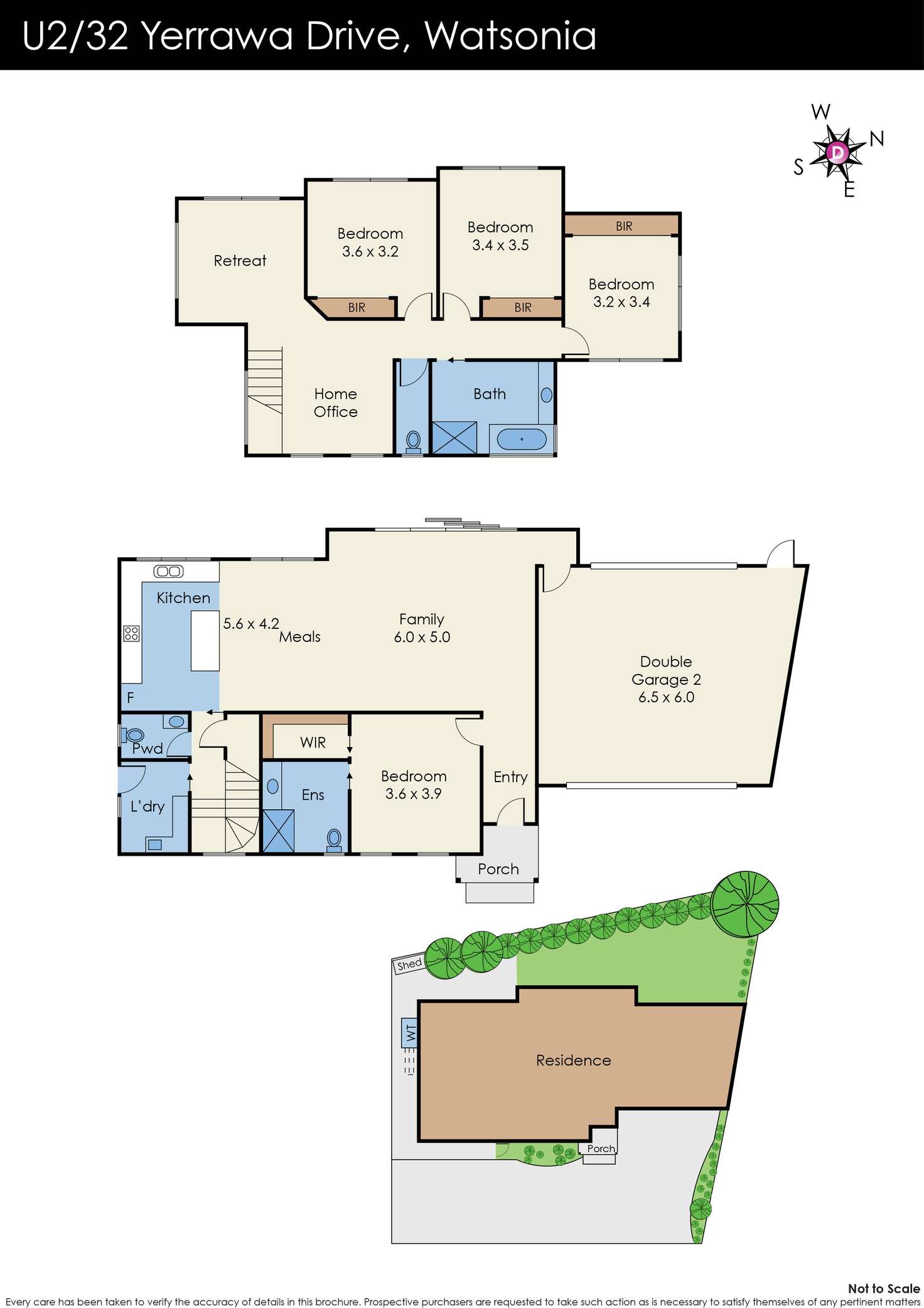 Floorplan of Homely townhouse listing, 2/32 Yerrawa Drive, Watsonia VIC 3087