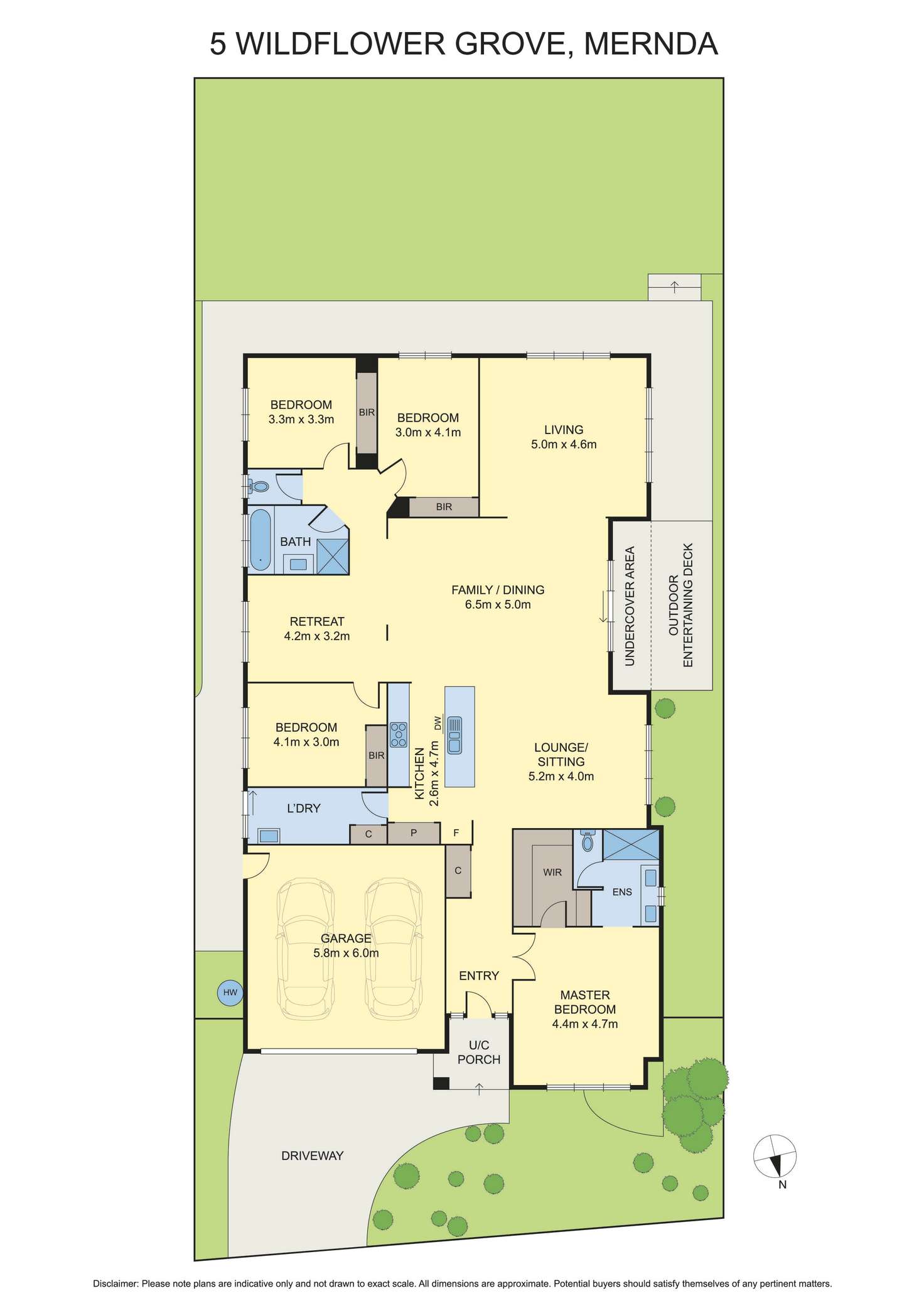 Floorplan of Homely house listing, 5 Wildflower Grove, Mernda VIC 3754