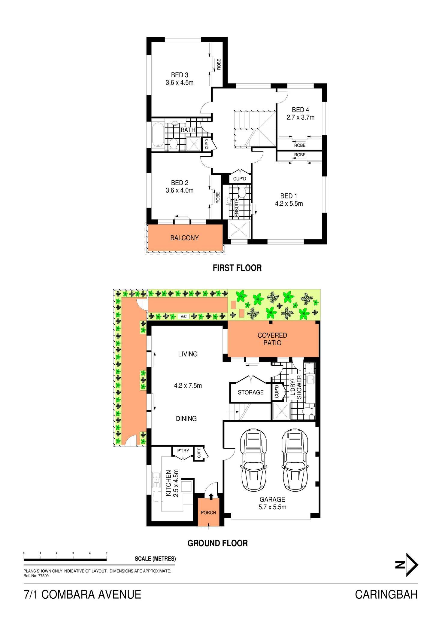 Floorplan of Homely townhouse listing, 7/1 Combara Avenue, Caringbah NSW 2229