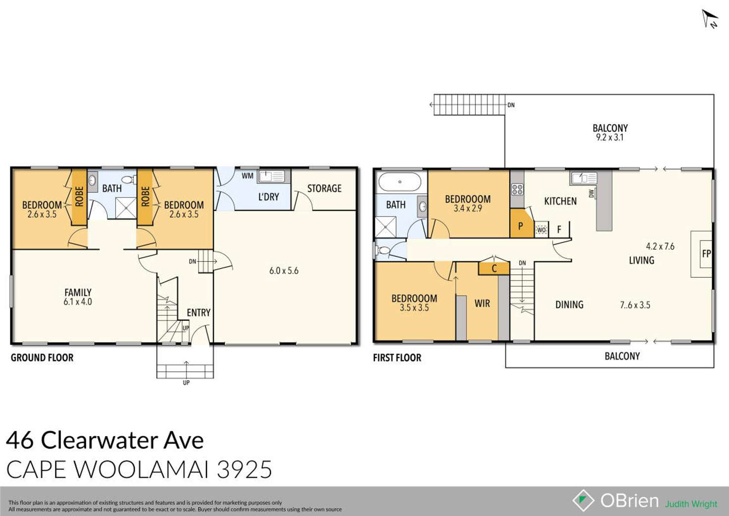 Floorplan of Homely house listing, 46 Clearwater Avenue, Cape Woolamai VIC 3925