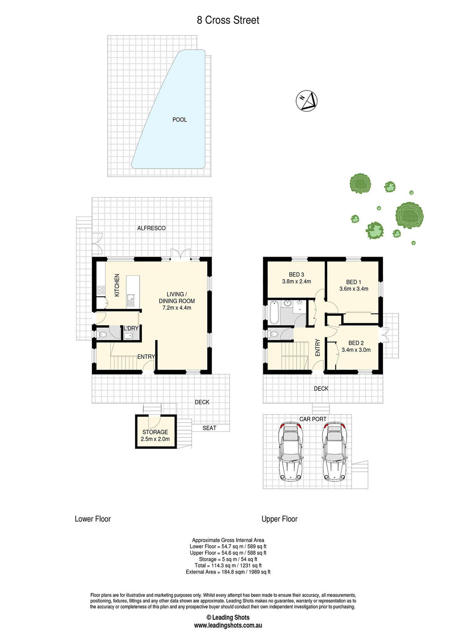 Floorplan of Homely house listing, 8 Cross Street, Red Hill QLD 4059