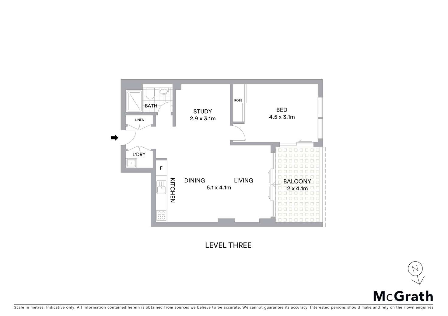 Floorplan of Homely apartment listing, 306/1 Stedman Street, Rosebery NSW 2018