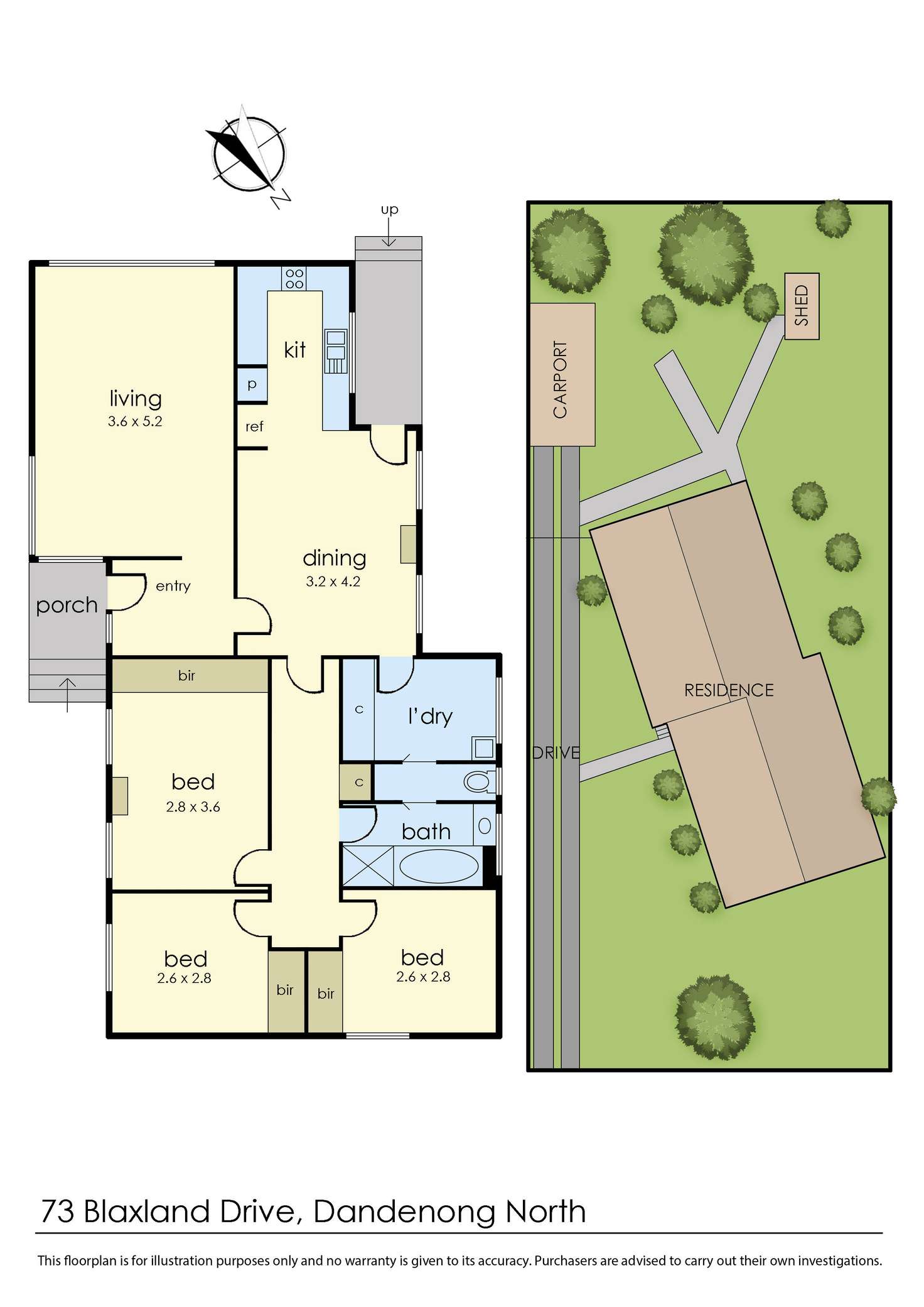 Floorplan of Homely house listing, 73 Blaxland Drive, Dandenong North VIC 3175