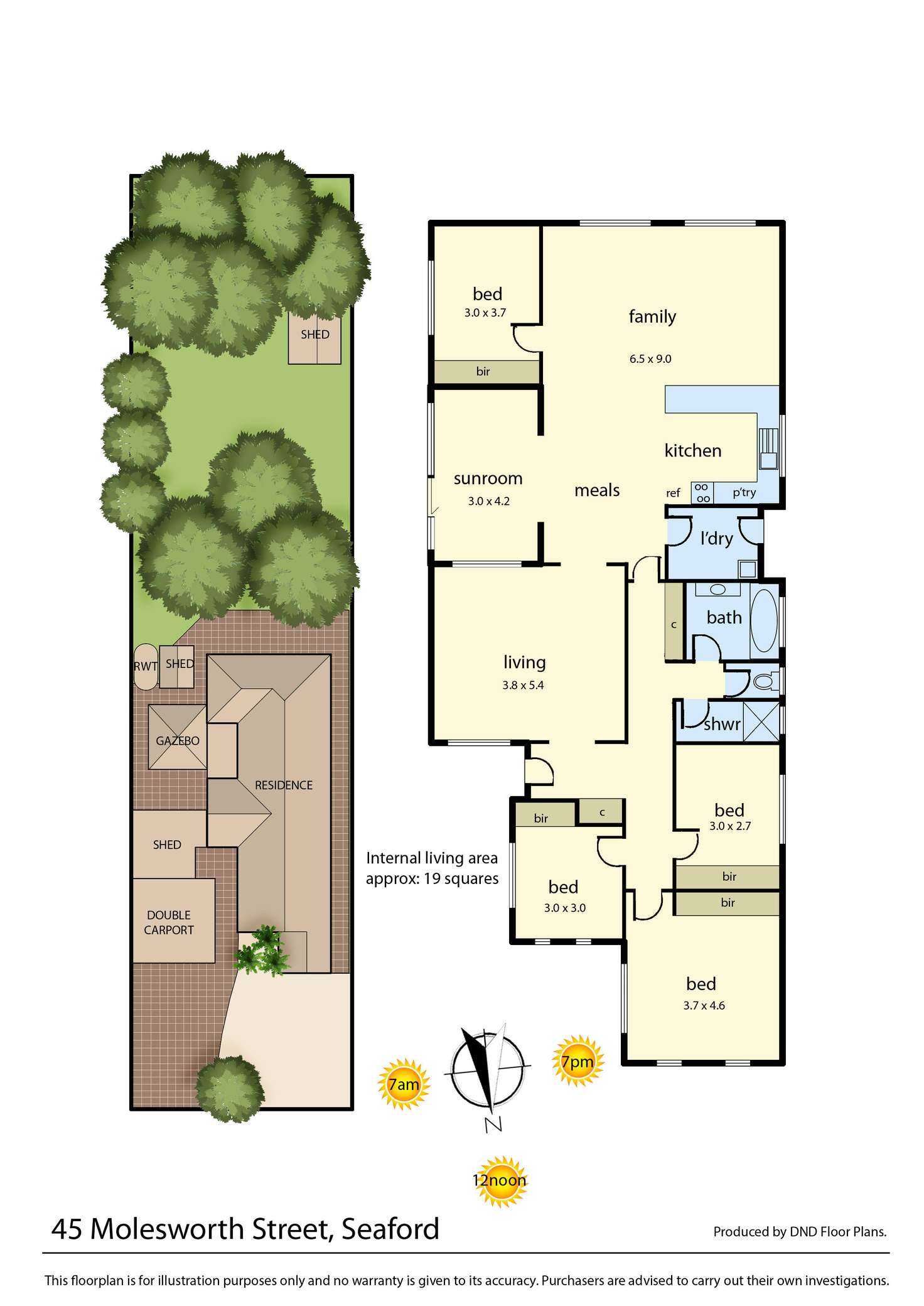 Floorplan of Homely house listing, 45 Molesworth Street, Seaford VIC 3198