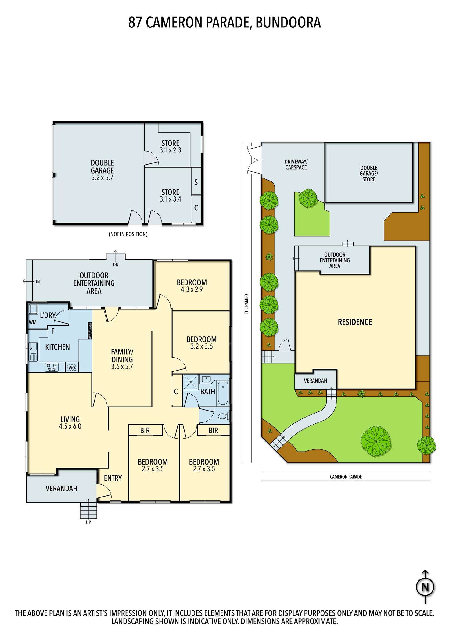 Floorplan of Homely house listing, 87 Cameron Parade, Bundoora VIC 3083