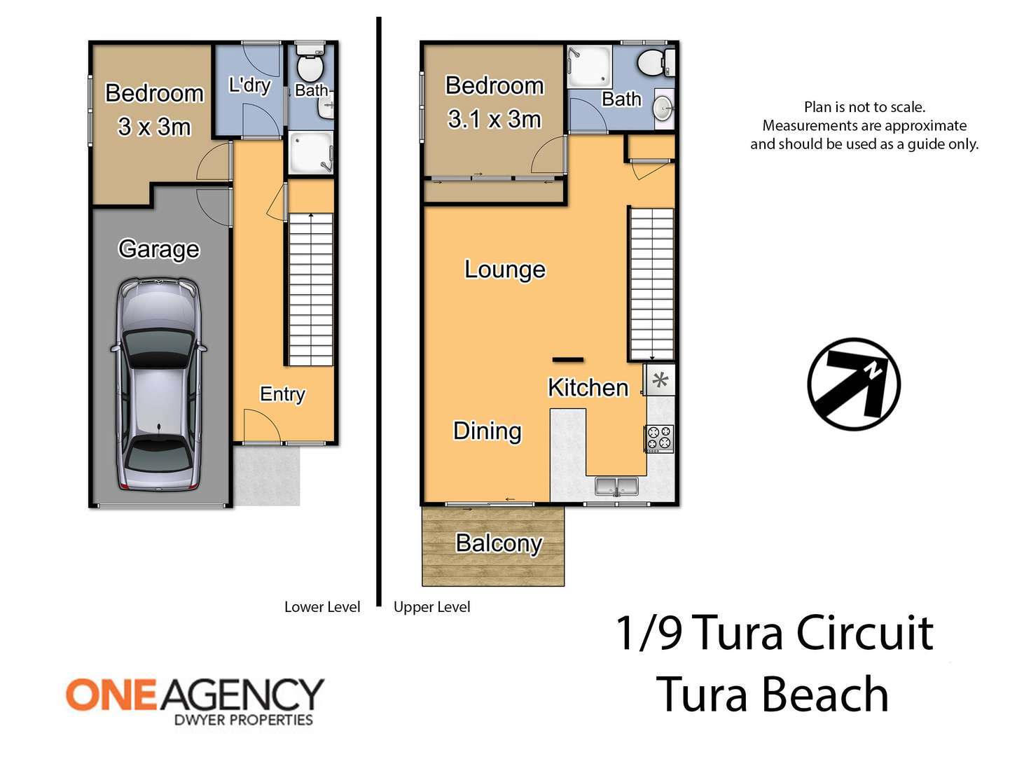 Floorplan of Homely apartment listing, 1/9 Tura Circuit, Tura Beach NSW 2548
