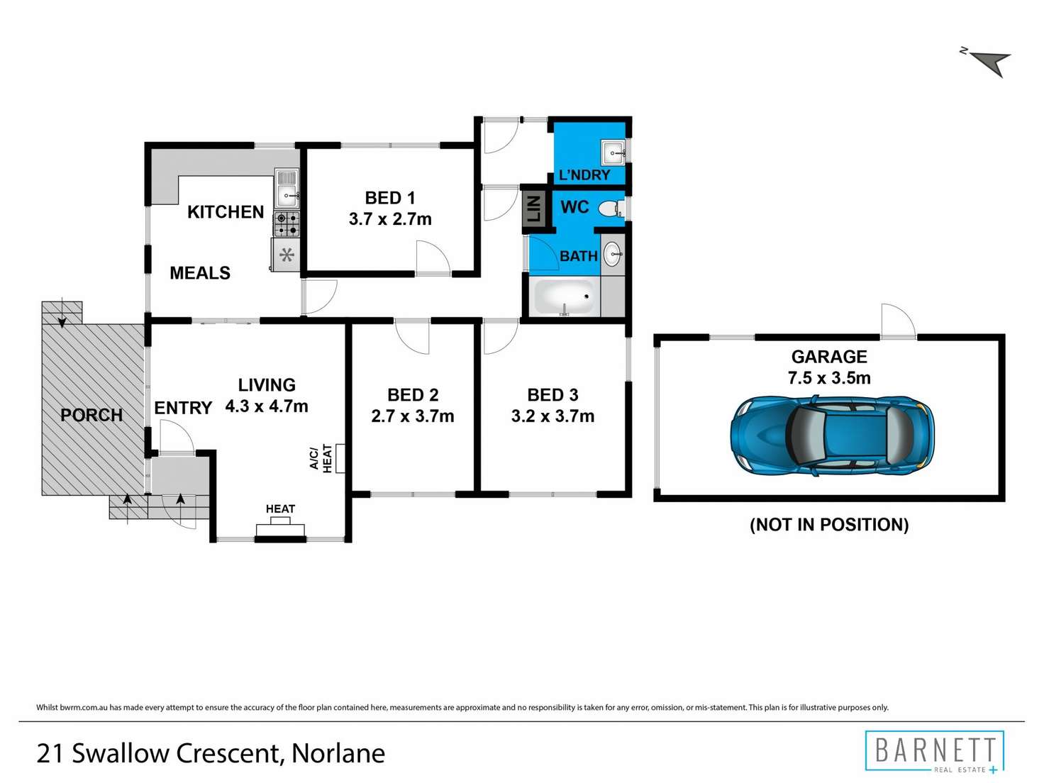 Floorplan of Homely house listing, 21 Swallow Crescent, Norlane VIC 3214