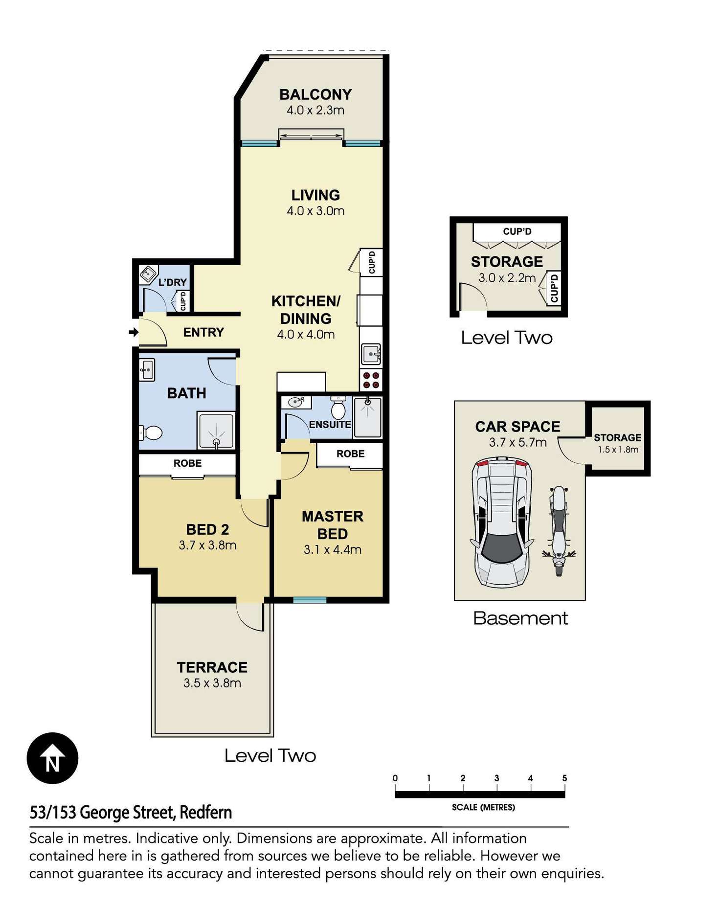 Floorplan of Homely apartment listing, 53/153 George Street, Redfern NSW 2016