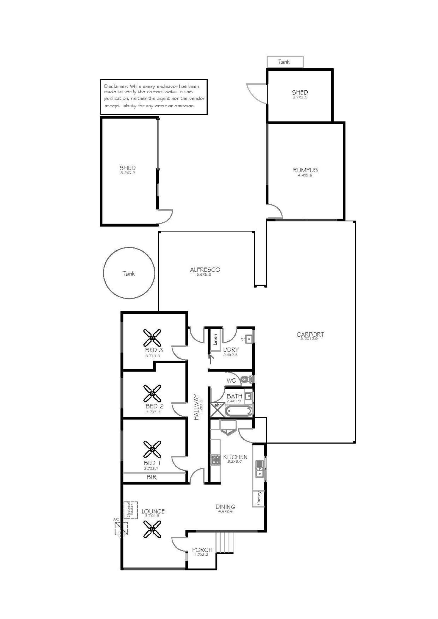 Floorplan of Homely house listing, 24 Myers Street, Port Lincoln SA 5606