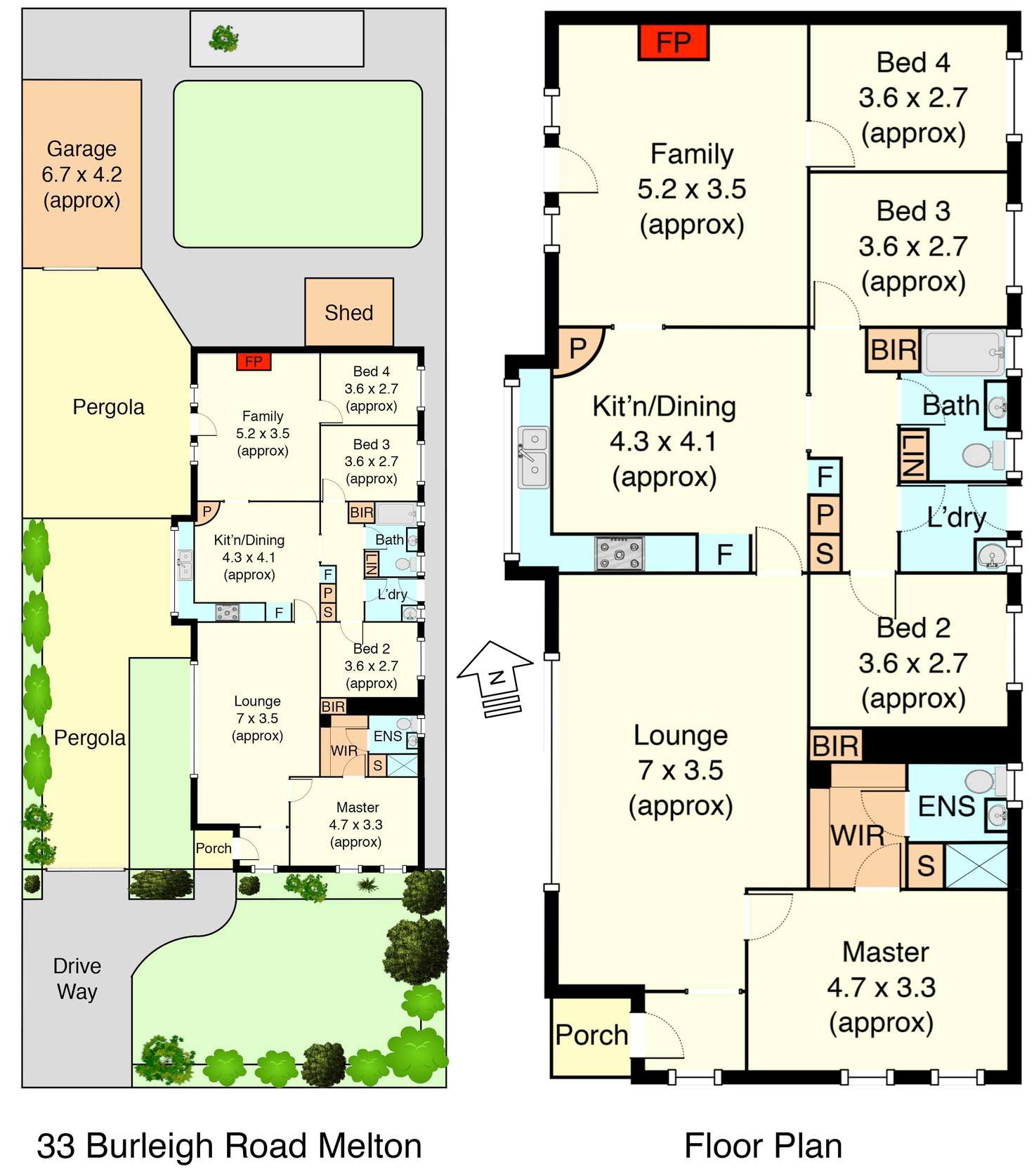 Floorplan of Homely house listing, 33 Burleigh Road, Melton VIC 3337