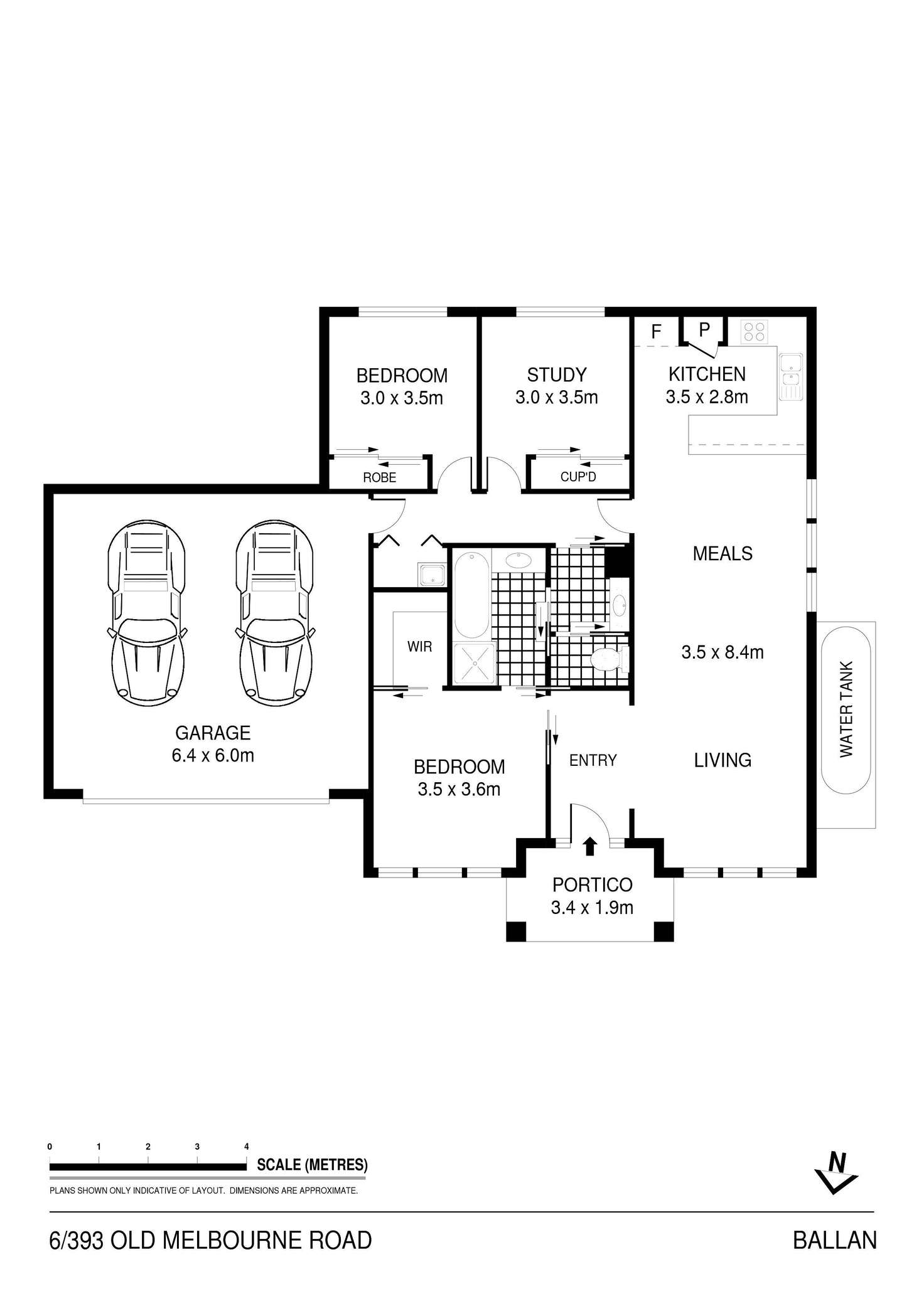 Floorplan of Homely townhouse listing, 6/393 Old Melbourne Road, Ballan VIC 3342