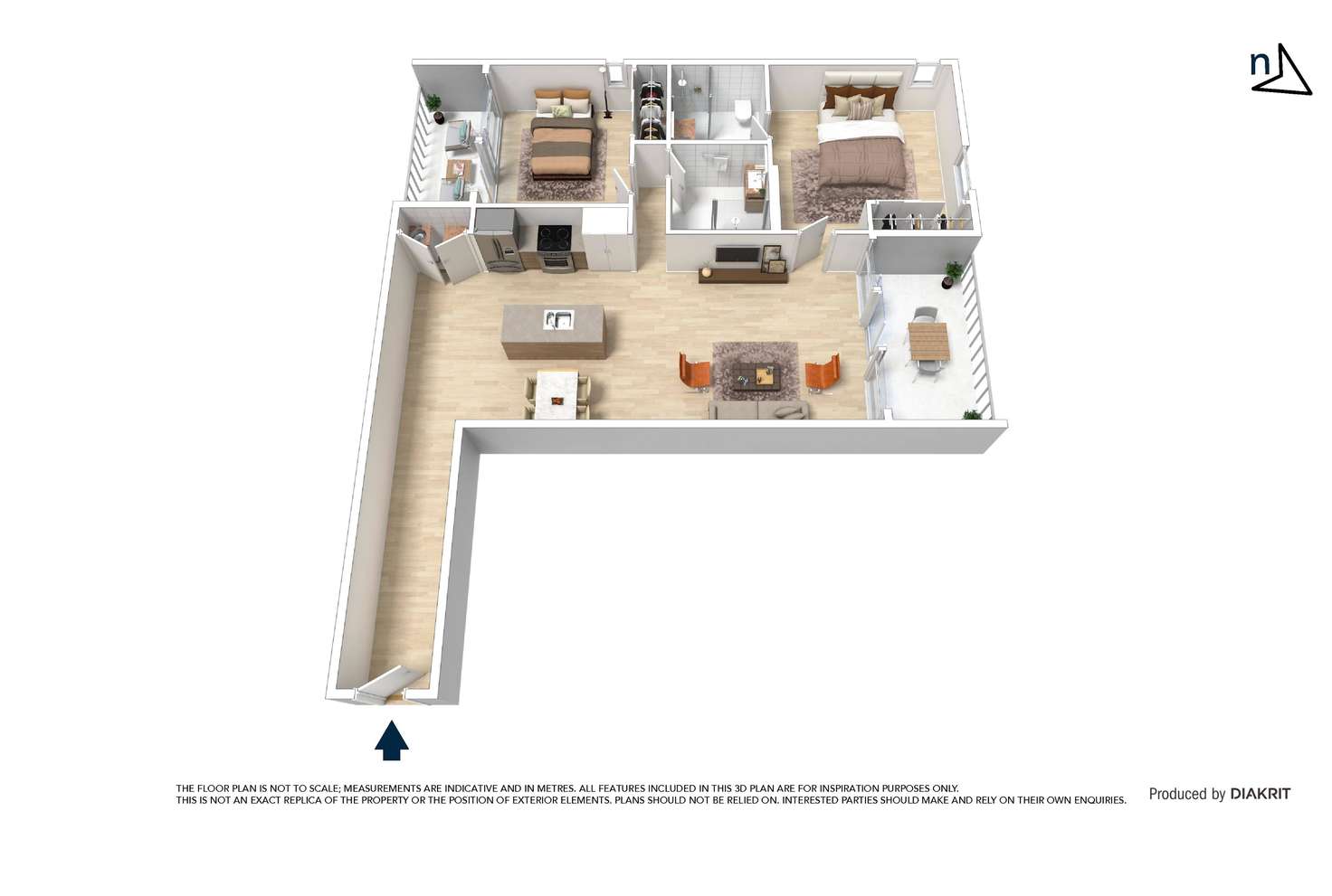 Floorplan of Homely unit listing, 209/40 Bush Boulevard, Mill Park VIC 3082