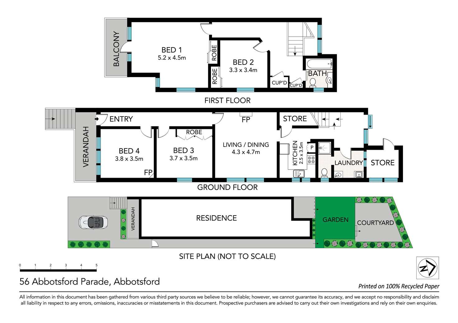 Floorplan of Homely semiDetached listing, 56 Abbotsford Parade, Abbotsford NSW 2046