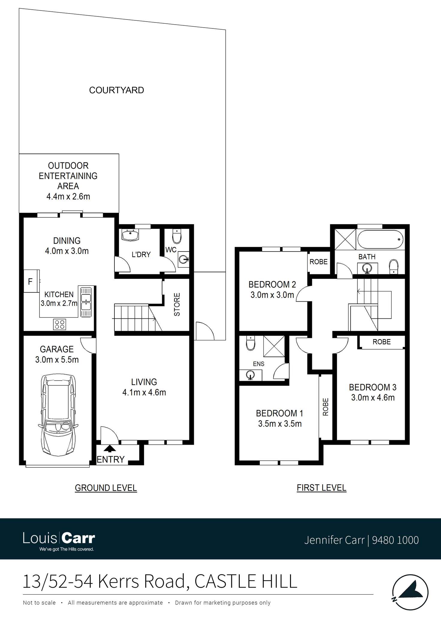 Floorplan of Homely townhouse listing, 13/52-54 Kerrs Street, Castle Hill NSW 2154