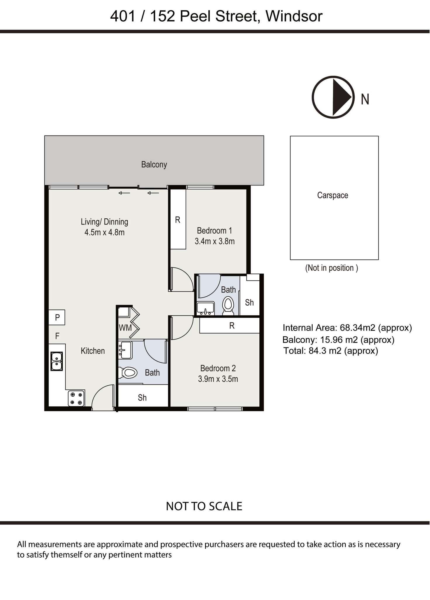 Floorplan of Homely apartment listing, 401/152 Peel Street, Windsor VIC 3181