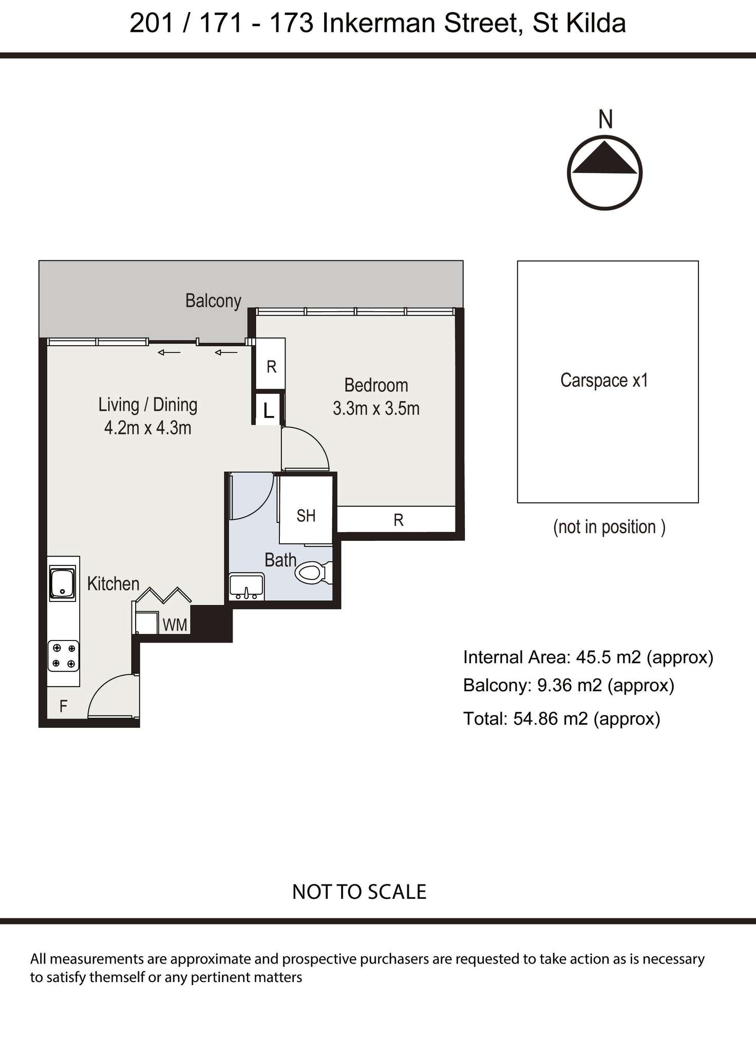 Floorplan of Homely apartment listing, 201/171-173 Inkerman Street, St Kilda VIC 3182