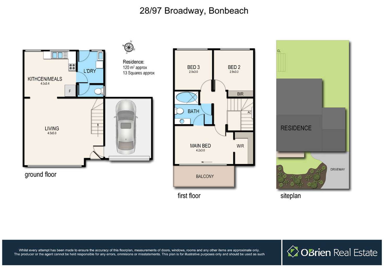 Floorplan of Homely townhouse listing, 28/97 Broadway, Bonbeach VIC 3196