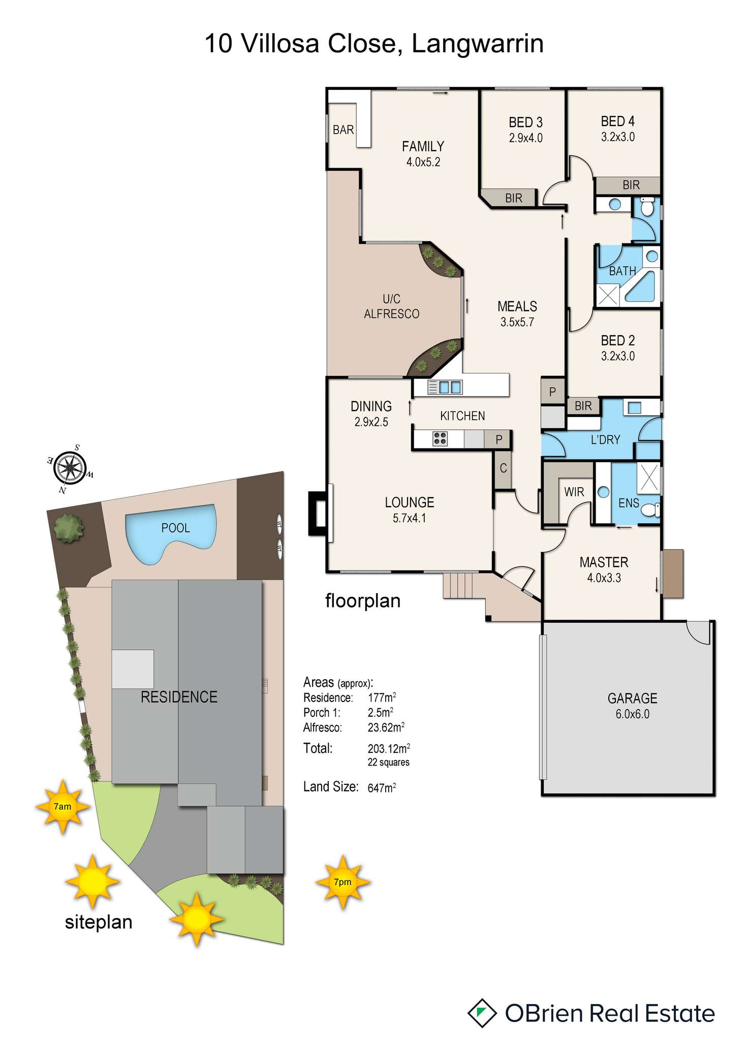 Floorplan of Homely house listing, 10 Villosa Close, Langwarrin VIC 3910