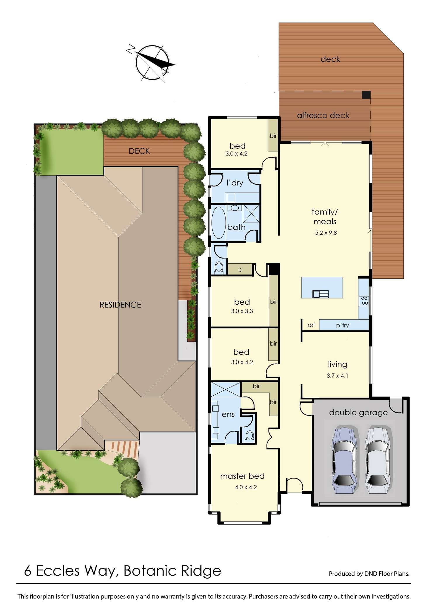 Floorplan of Homely house listing, 6 Eccles Way, Botanic Ridge VIC 3977