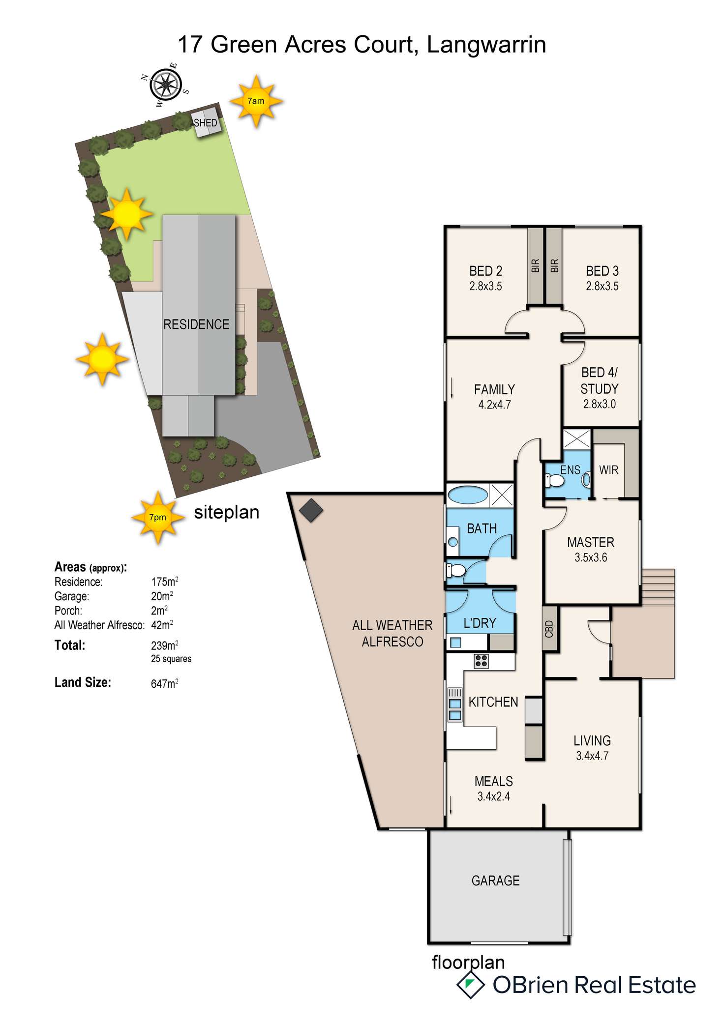 Floorplan of Homely house listing, 17 Green Acres Court, Langwarrin VIC 3910