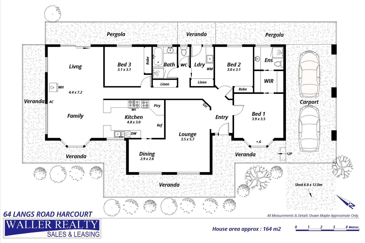 Floorplan of Homely house listing, 64 Langs Road, Harcourt VIC 3453