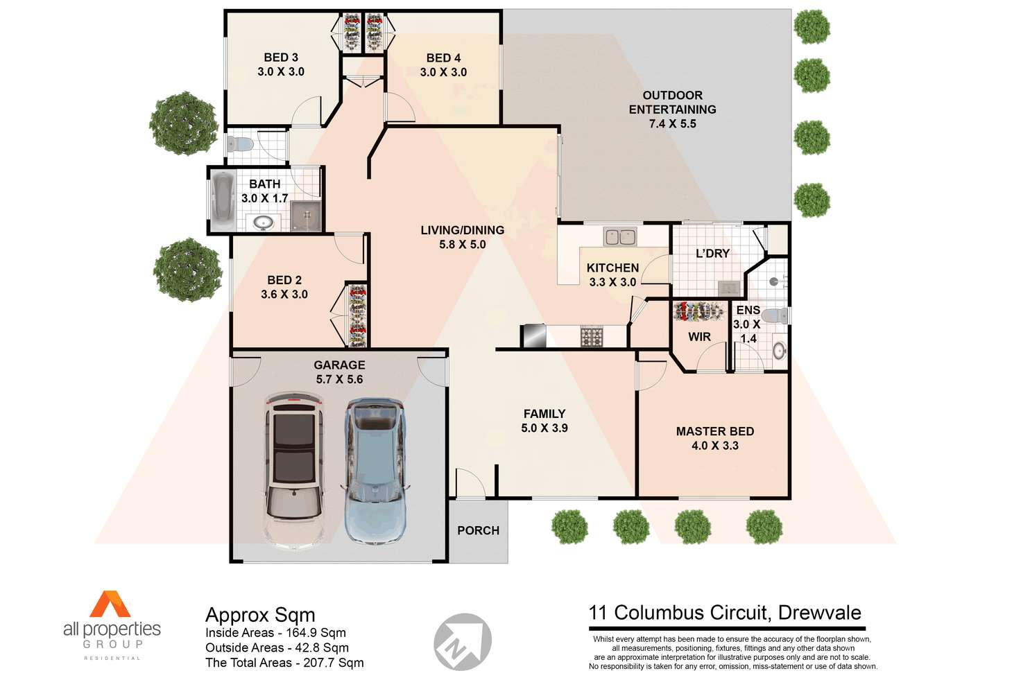 Floorplan of Homely house listing, 11 Columbus Circuit, Drewvale QLD 4116