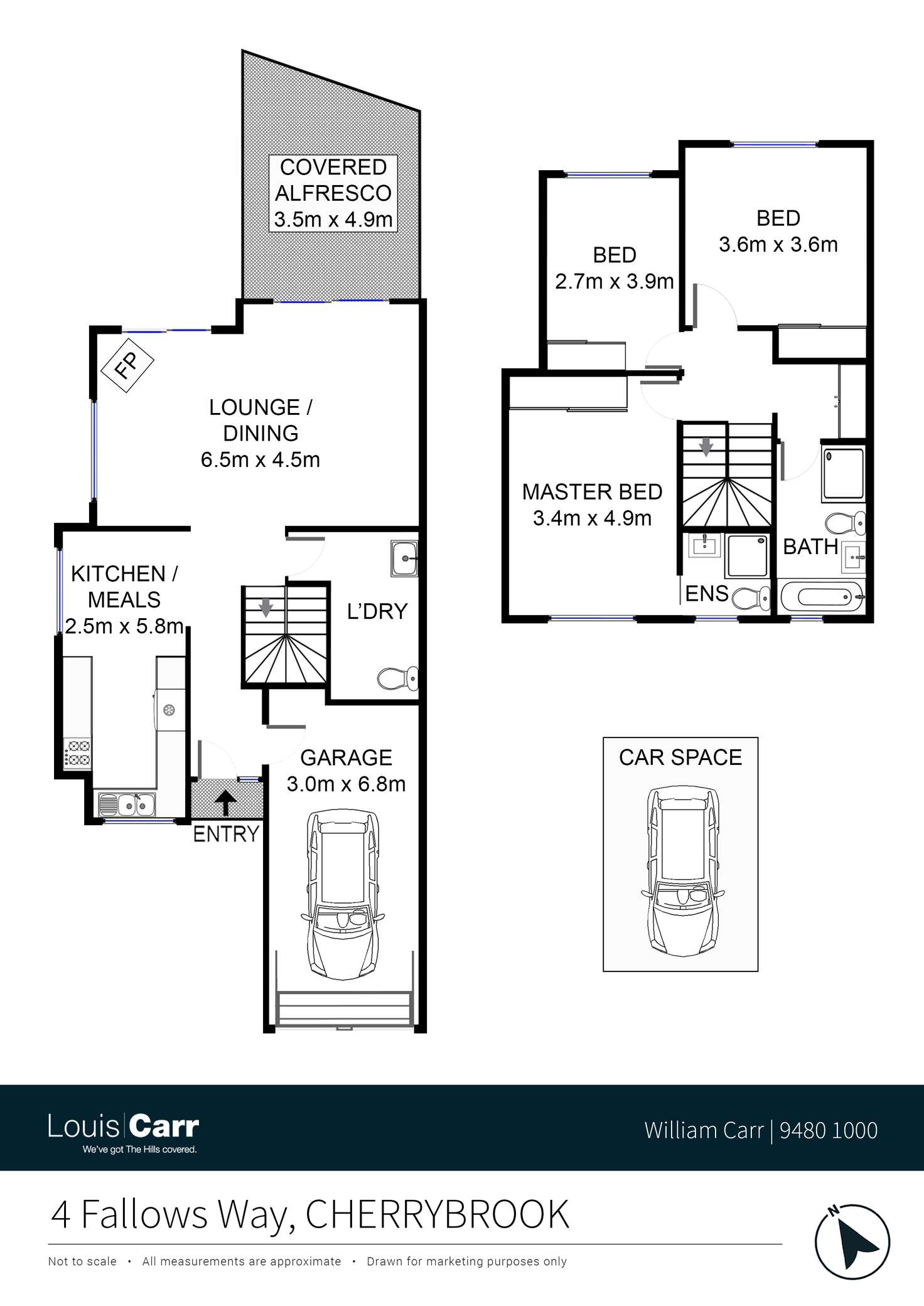 Floorplan of Homely semiDetached listing, 4 Fallows Way, Cherrybrook NSW 2126