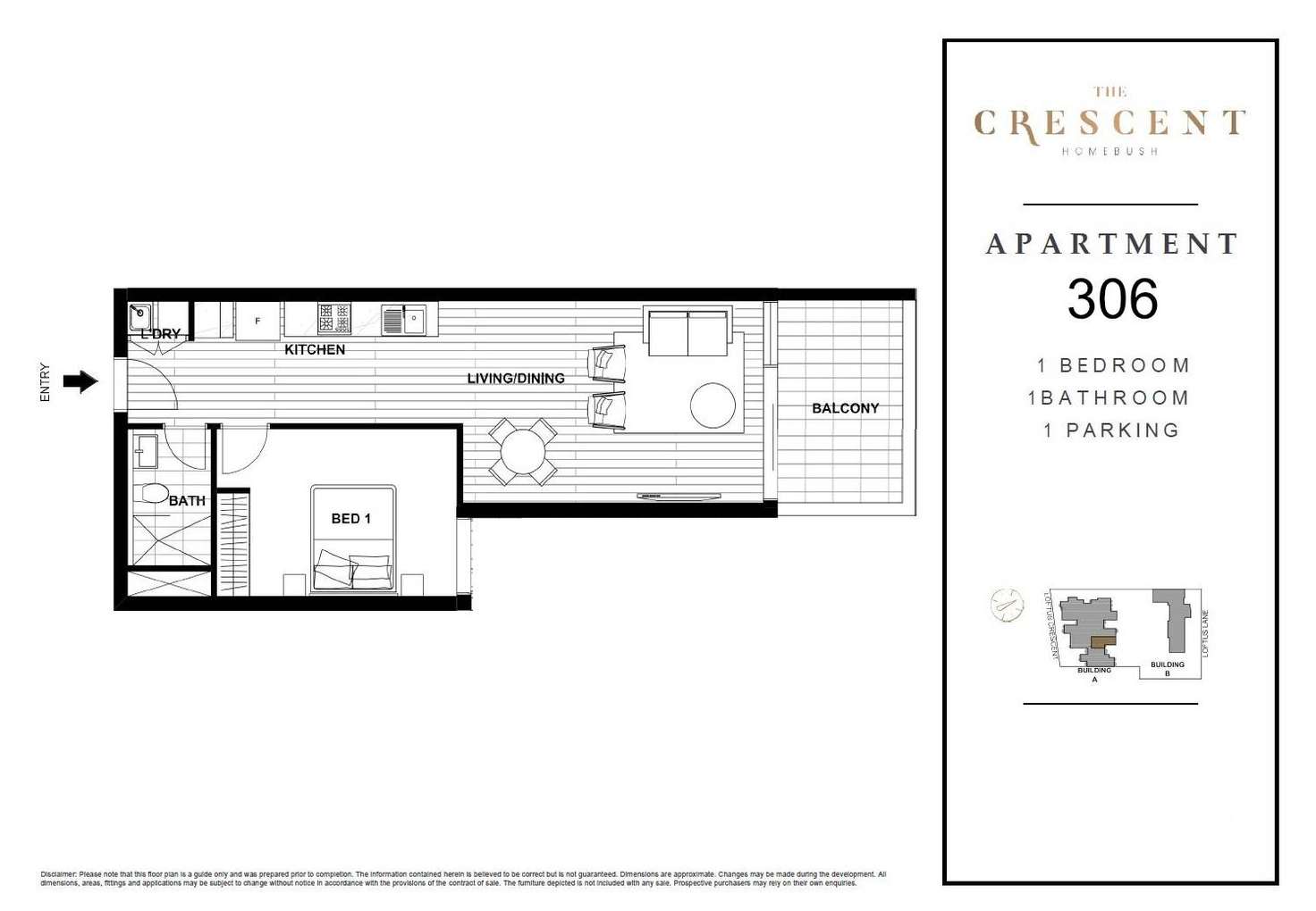 Floorplan of Homely apartment listing, 306a/40 Loftus Crescent, Homebush NSW 2140