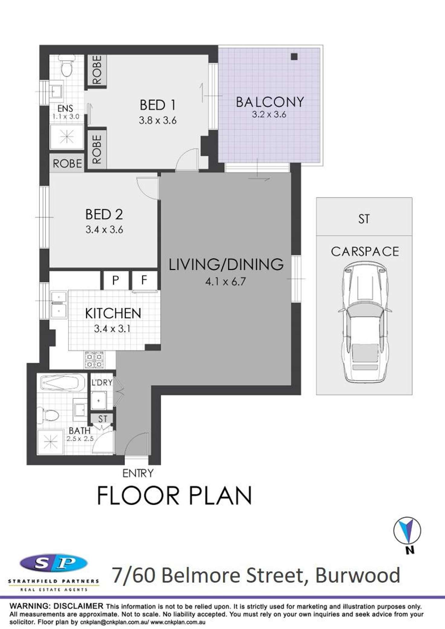 Floorplan of Homely apartment listing, 7/60 Belmore Street, Burwood NSW 2134