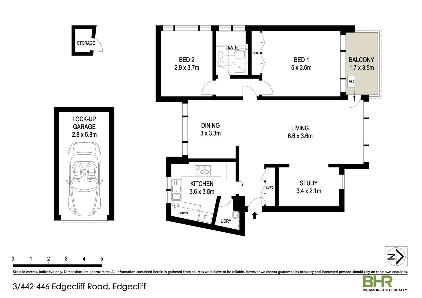 Floorplan of Homely apartment listing, 3/442-446 Edgecliff Road, Edgecliff NSW 2027