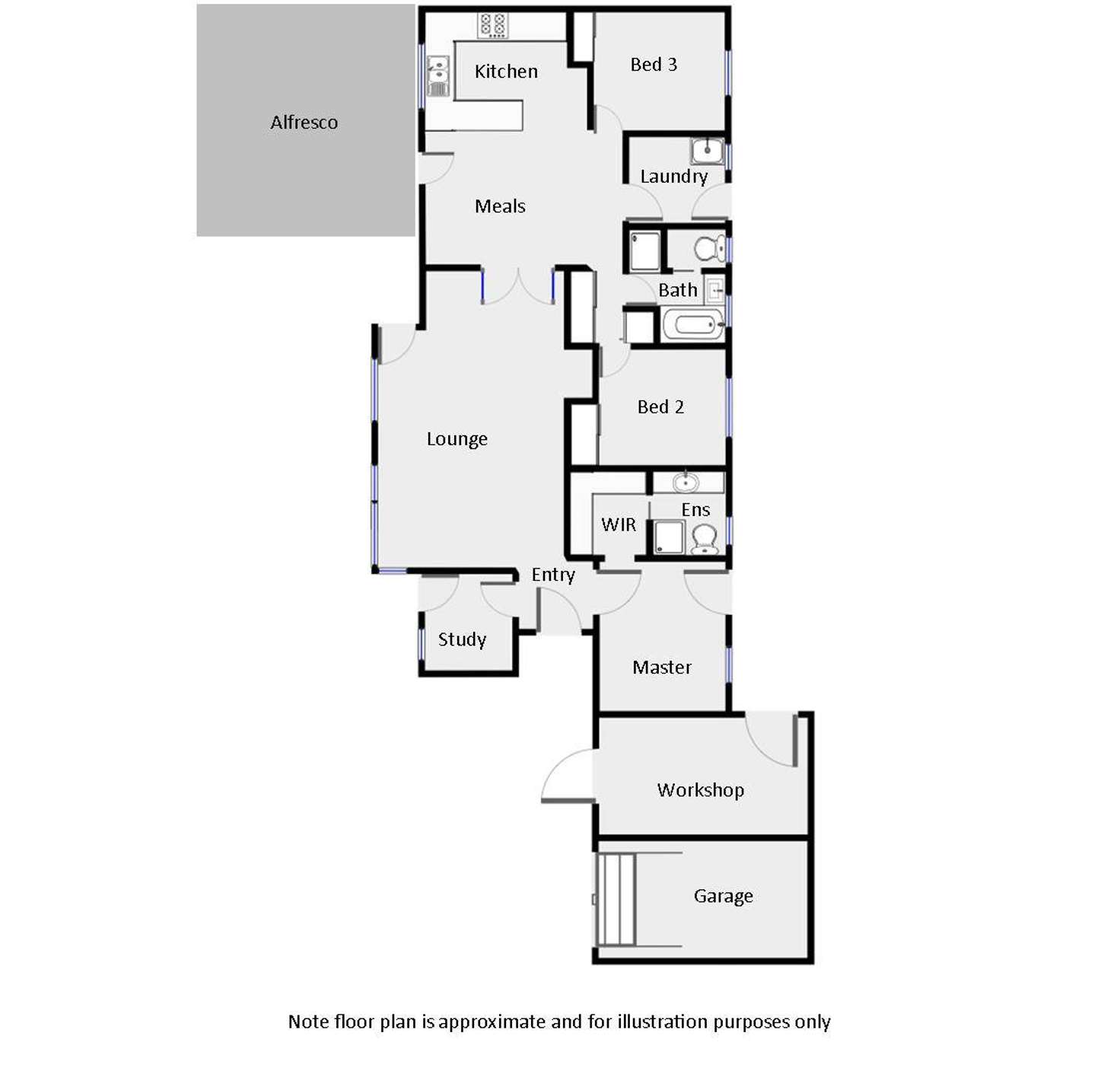 Floorplan of Homely house listing, 10 Williams Avenue, Mildura VIC 3500